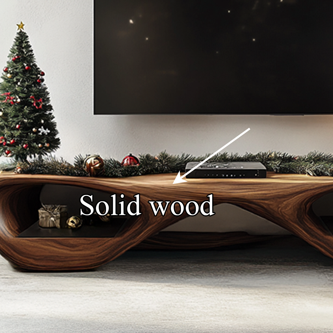 Rustic Christmas TV Stand Console Living Room Or Bedroom SINLSASC224