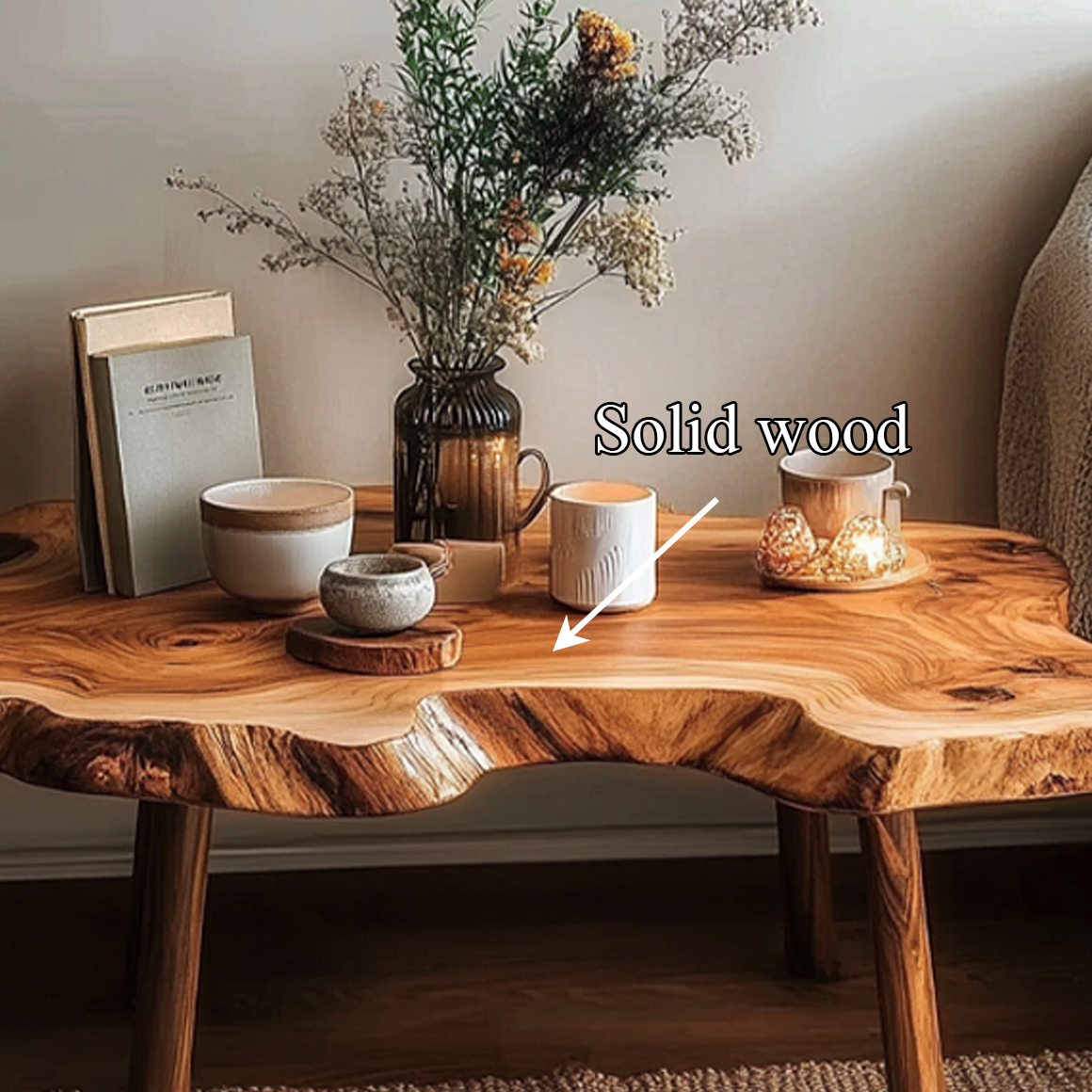 Rustic Handcrafted Coffee Table Living Room Reading Room SINLSACF218