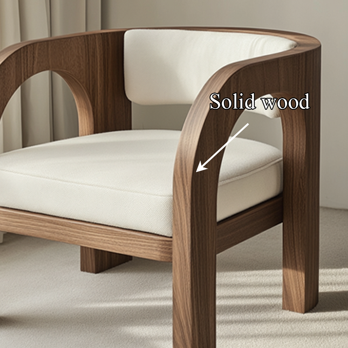 Organic Minimal Accent Chair Living Room Or Office SINLSAWC021