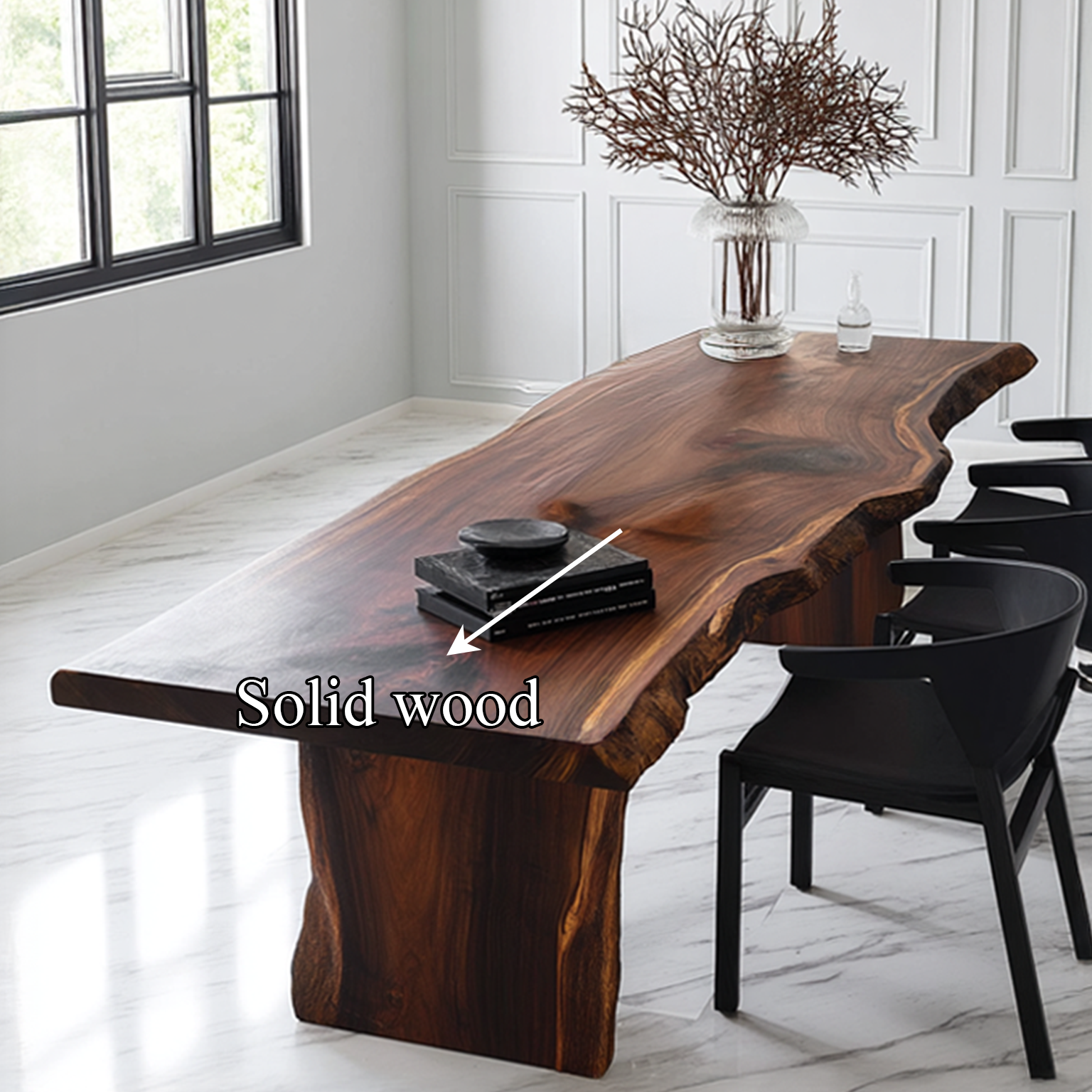 Rustic Live Edge Dining Table Modern Living SINLSADT077