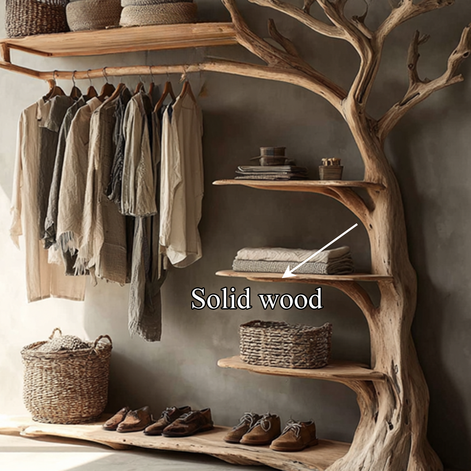 Midcentury Tree Coat Rack Entryway SINLSATB215