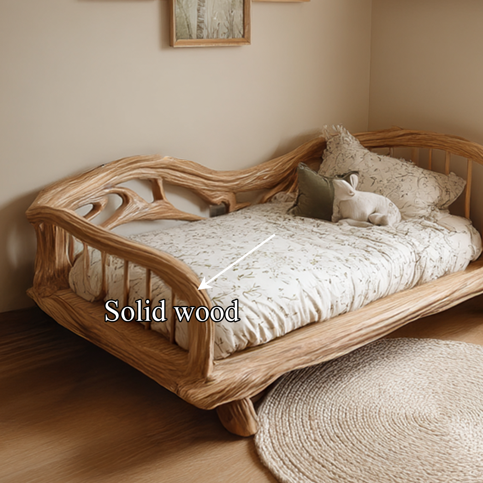 Rustic Toddler Bed Kids Bedroom SINLSAWB047