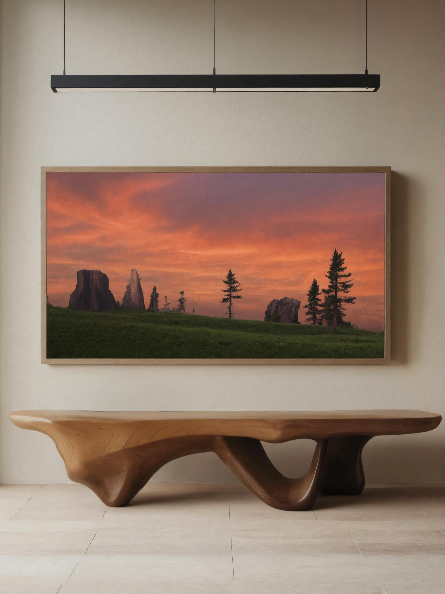 Modern Sculptural Bench With Flowing Design For Living Room SITHHNCHR040