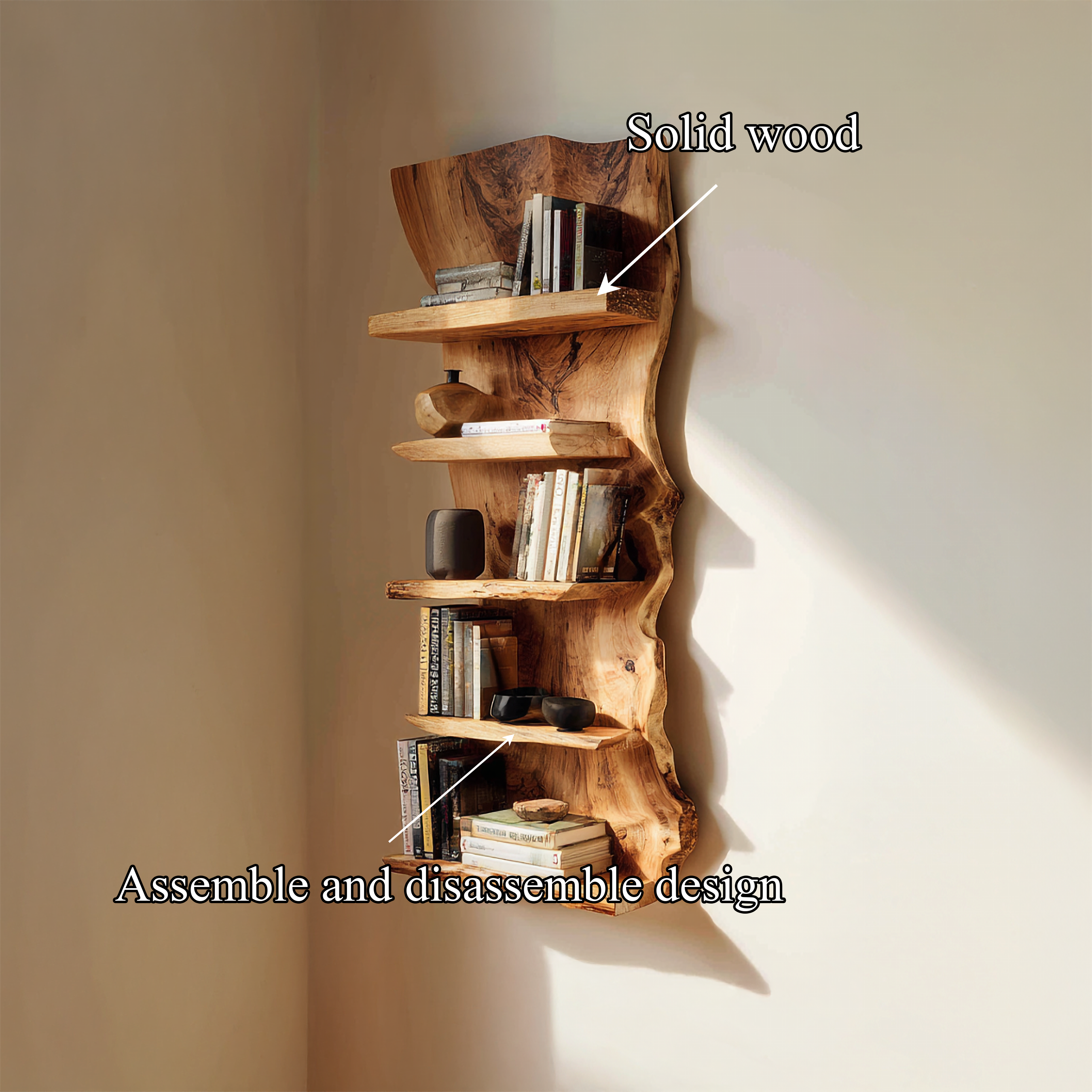 Organic Sculptural Wall Display Shelf For Living Space SINLSAFL374