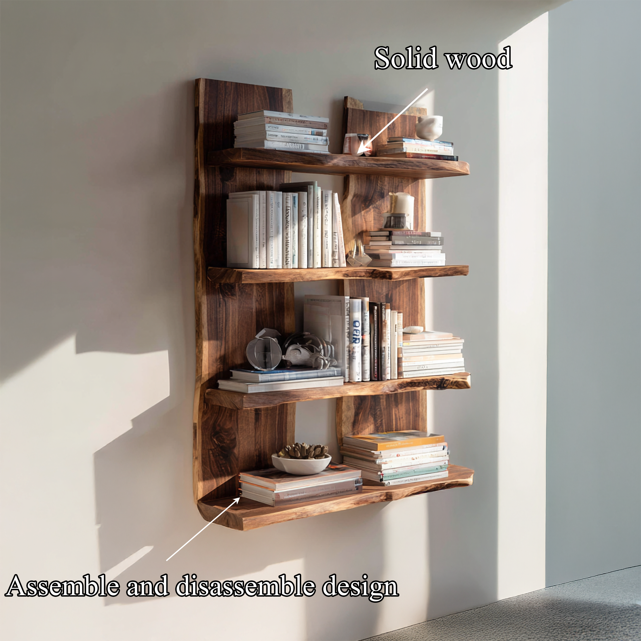 Organic Sculptural Wall Display Shelf For Living Space And Interior Area SINLSAFL376