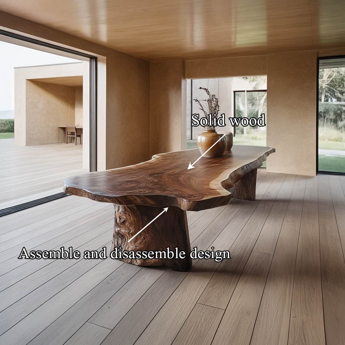 Rustic Dining Table For Dining Room Or Entertaining Area SINLSADT152