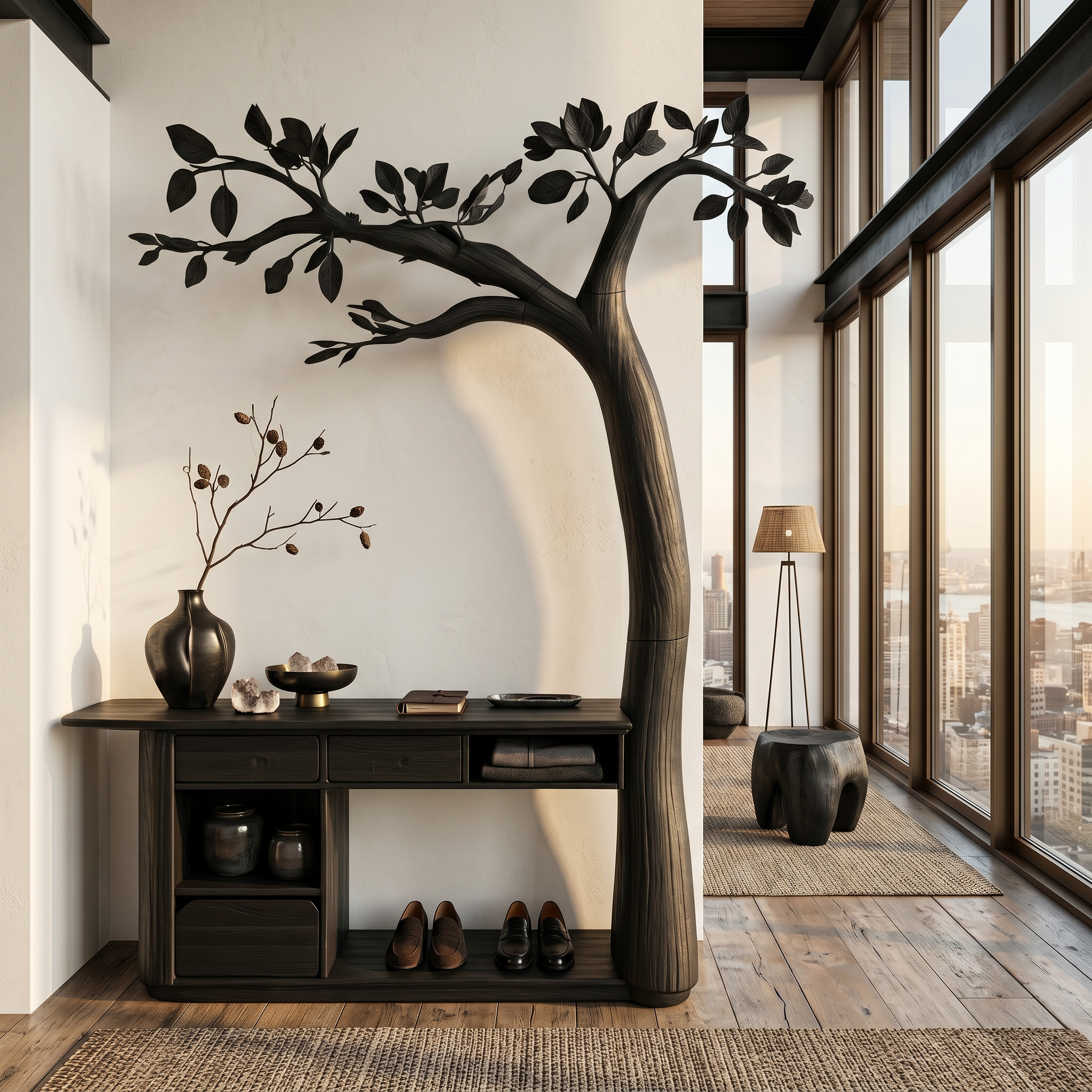 Organic Corner Makeup Vanity Bedroom And Dressing Room SINLSABDT079