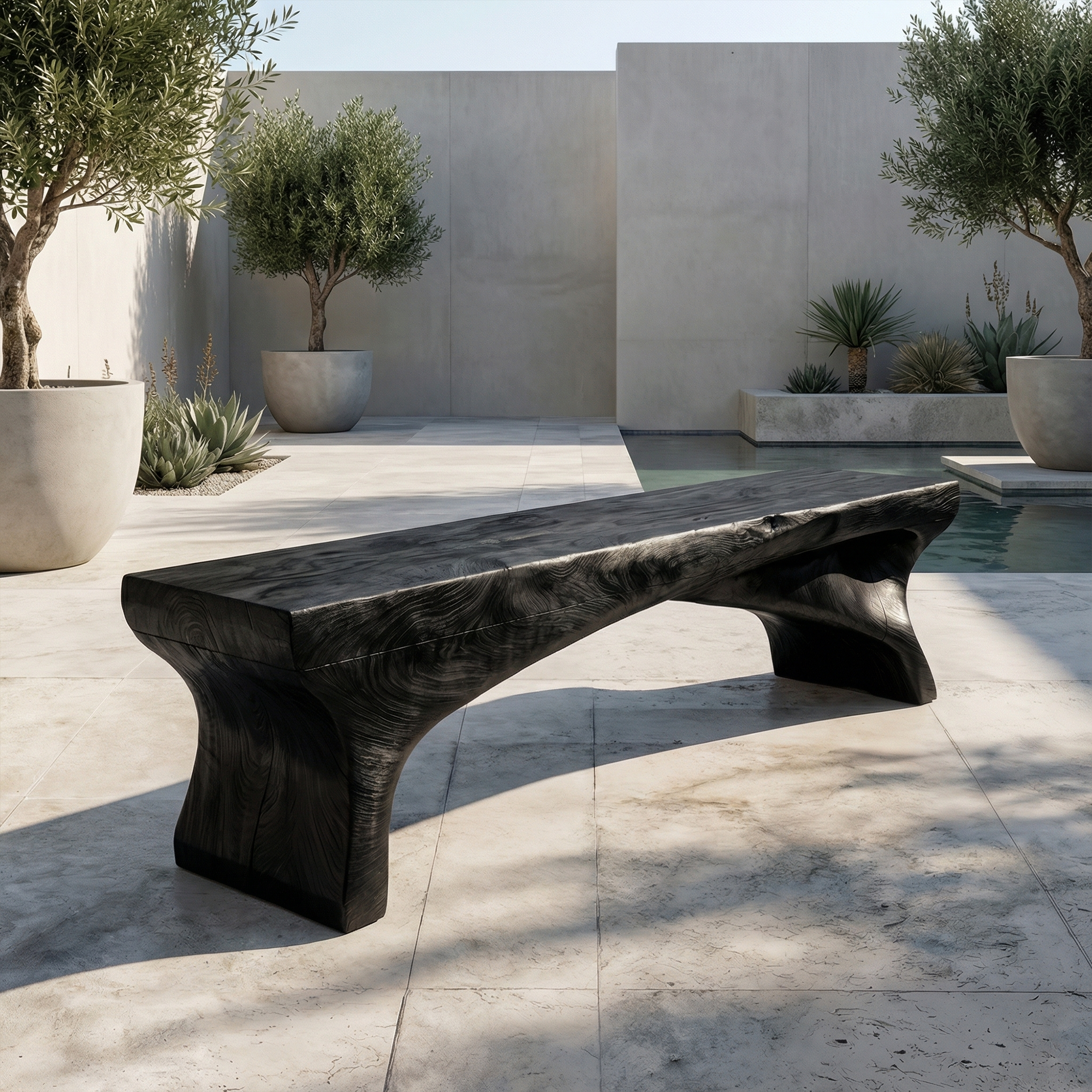 Minimal Rustic Bench Solid Wood Live Edge Structure Entryway Or Hallway SINLKIRS096