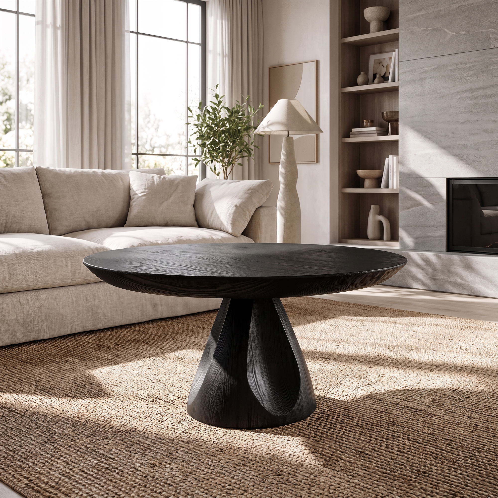 Contemporary Round Coffee Table Living Room Family Room SINLKICF211
