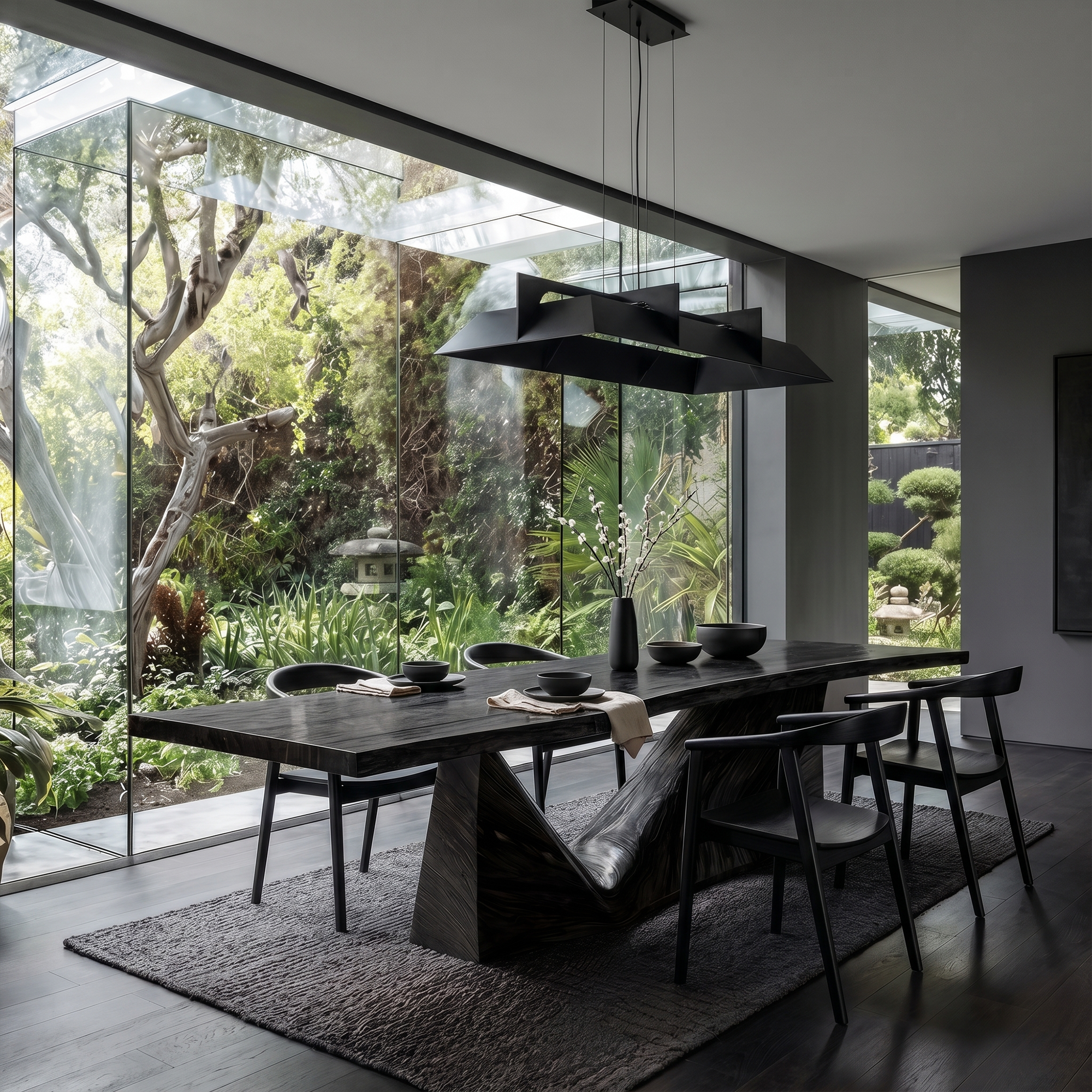 Organic Sculptural Dining Table For Dining Room And Kitchen SINLKIDT164