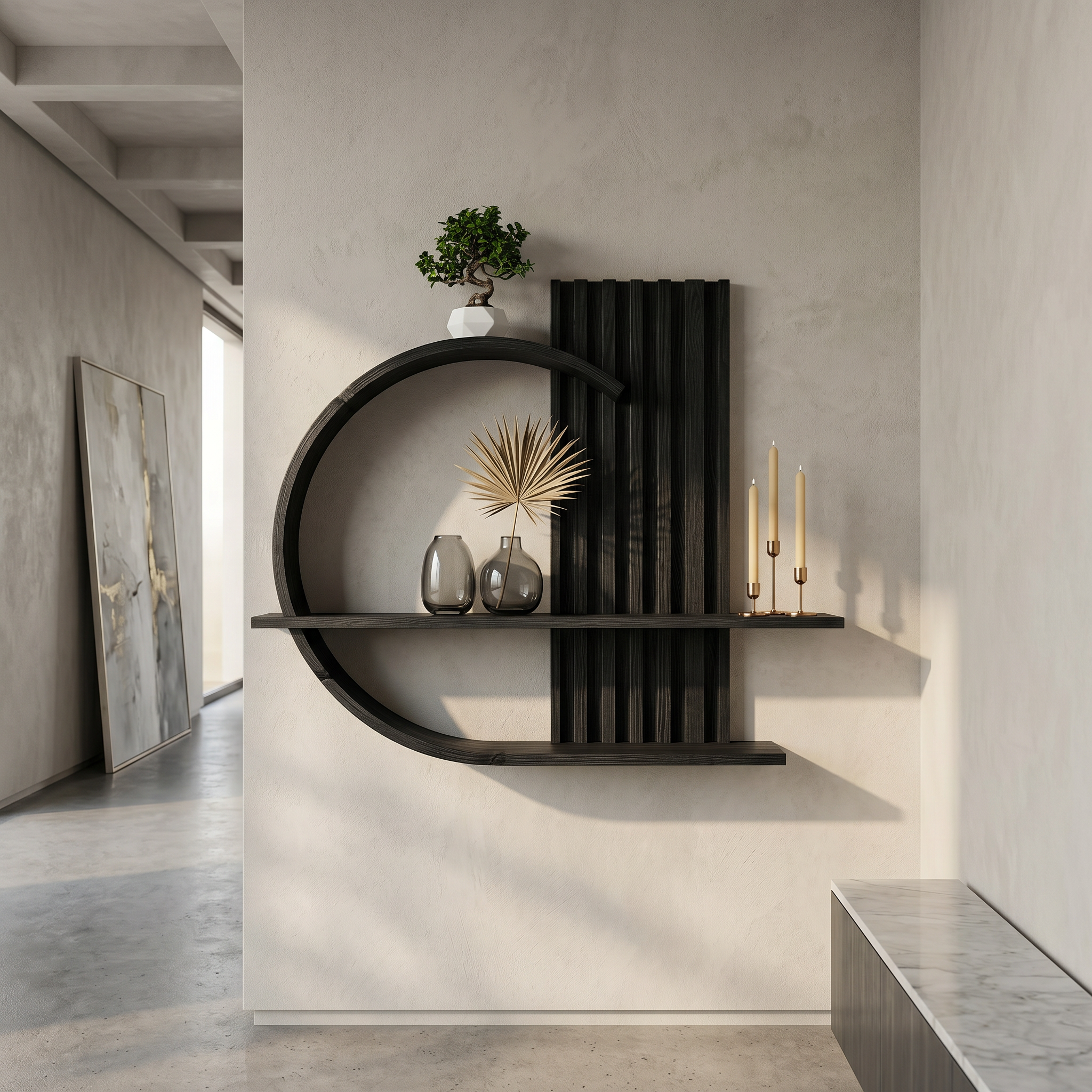 Japandi Organic Modern Wall Shelf Living Room And Bedroom SINLSAFL230
