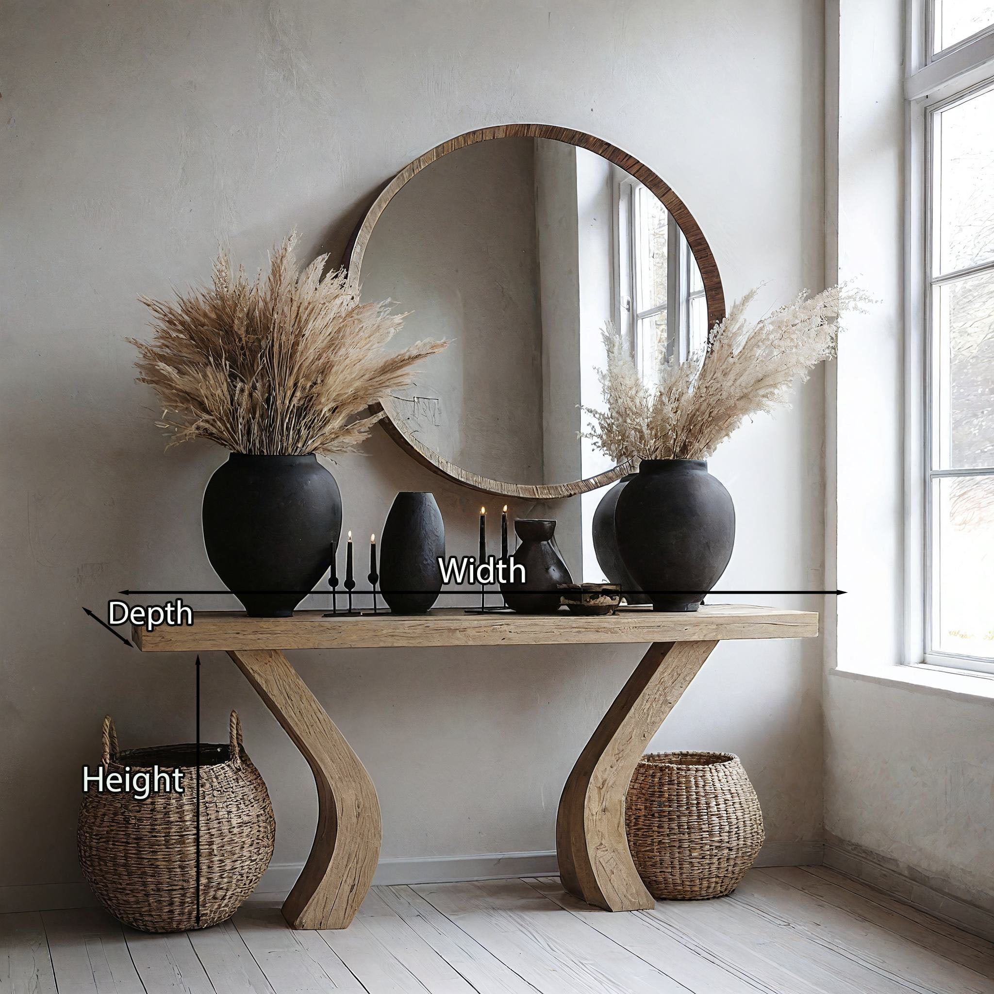 Wood Console Entry Table Decor SILDTCS068
