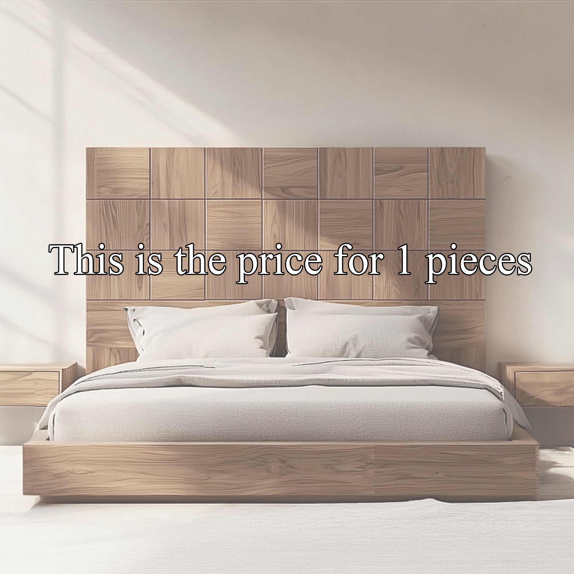 Mid Century Solid Wood Headboard Master Bedroom Decor SINLKIDH010