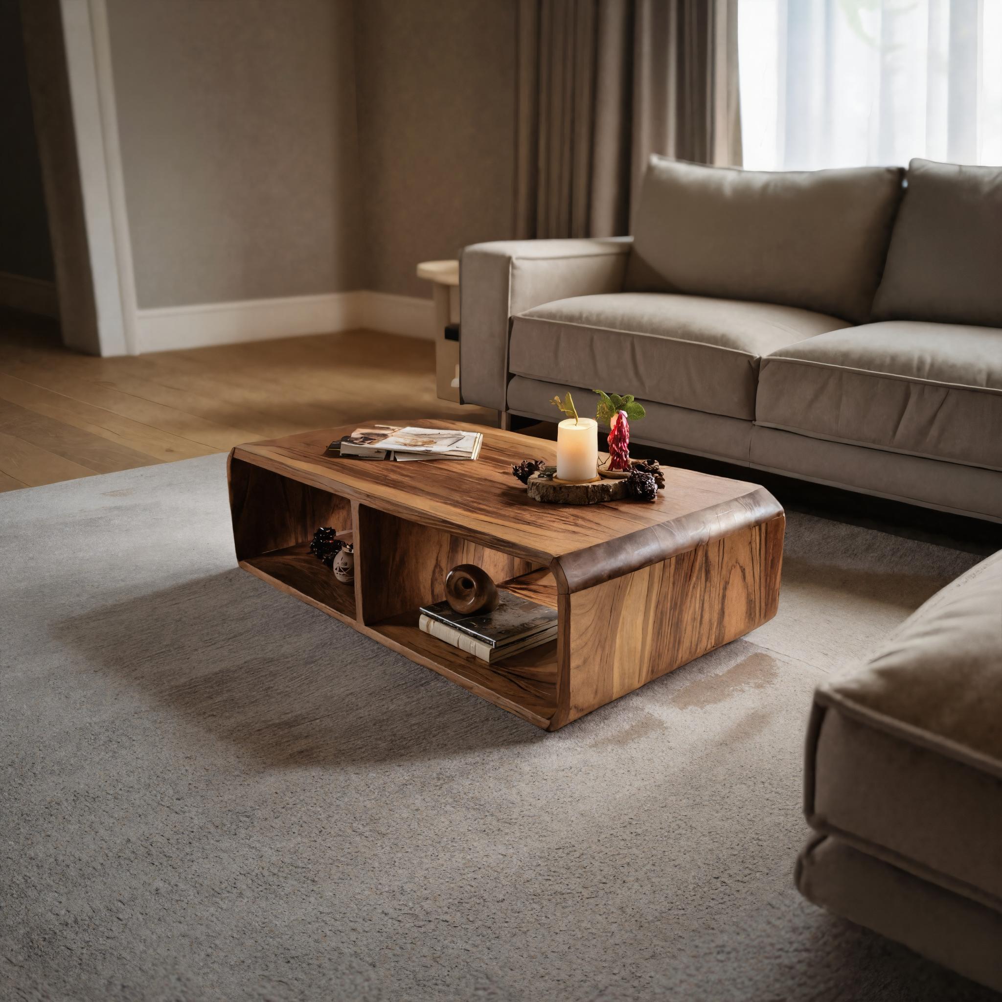 Handcrafted Wooden Coffee Table For Christmas Living Room Style SILDTTRCCF037