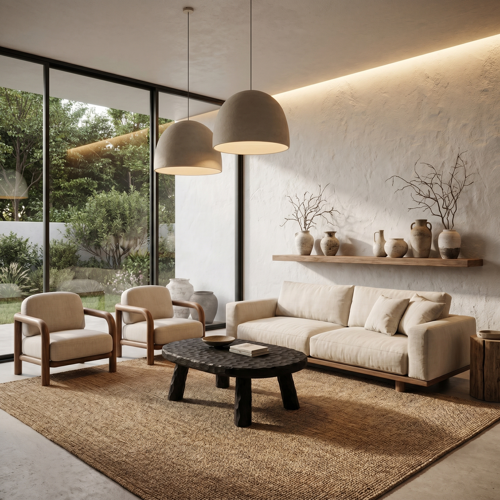 Rustic Coffee Table With Handcrafted Solid Wood Top And Chunky Pedestal Legs For Living Room SINLHACF382