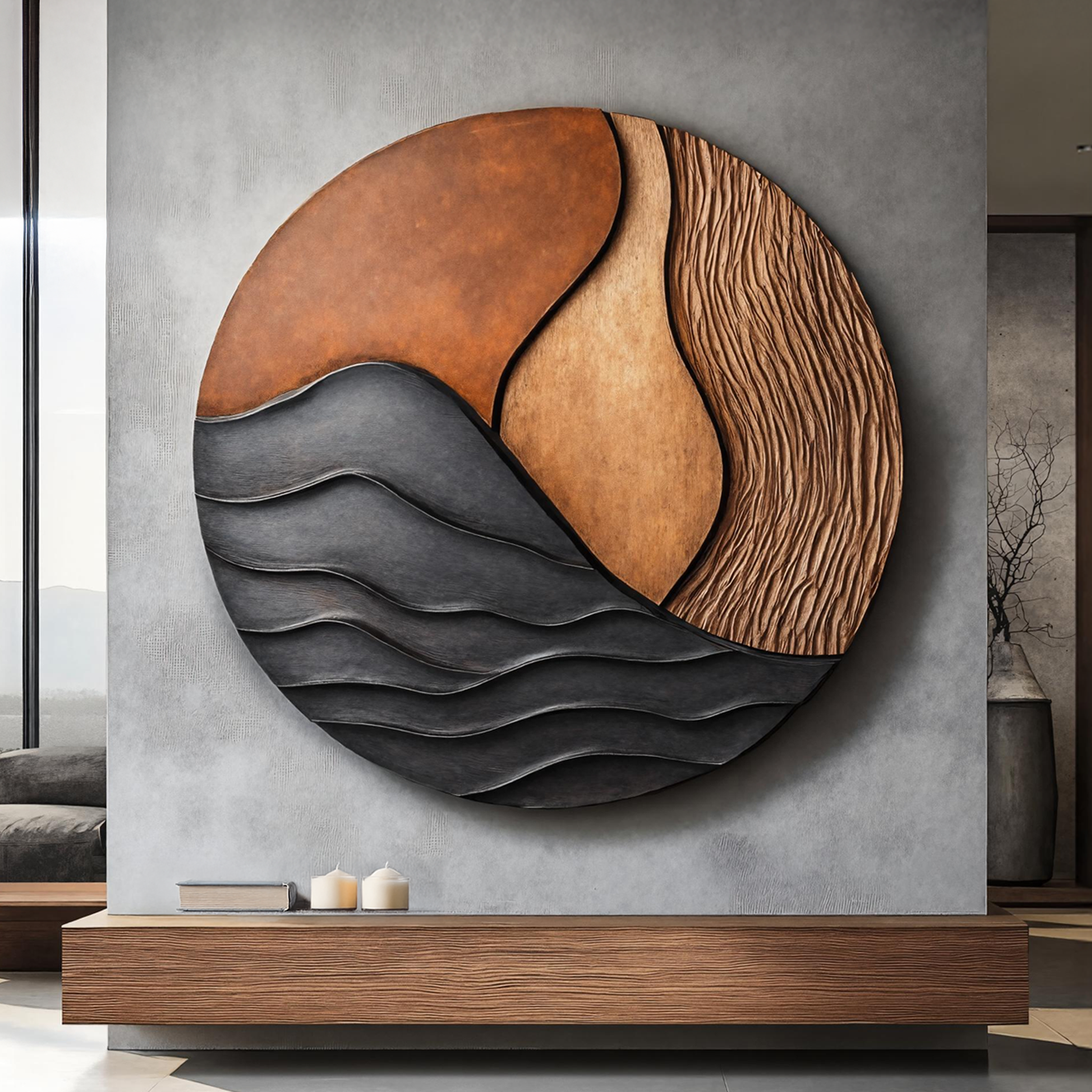 Mid Century Wood Wall Art For Bedroom Modern Home Decor SILDTTNWA013