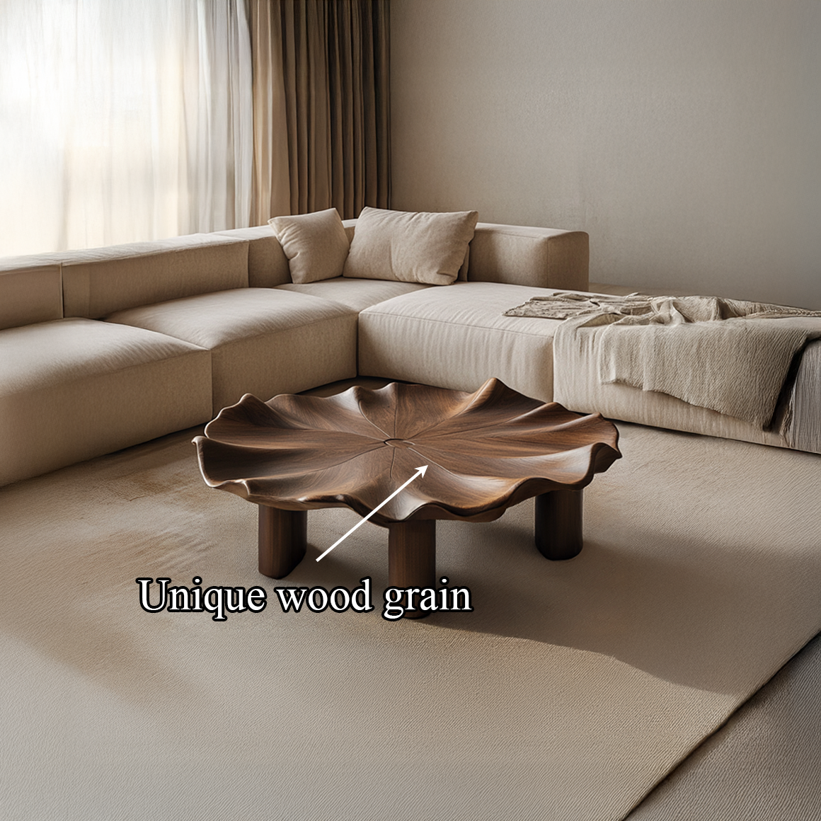 Organic Sculptural Flower Coffee Table Living Room SINLSACF193