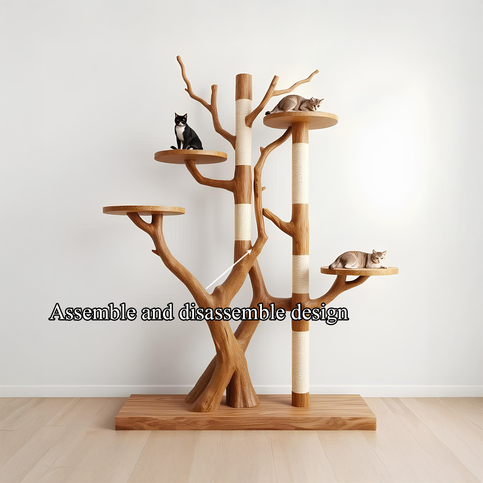 Rustic Tree Cat Tower Modern Living Room SINLSATT028