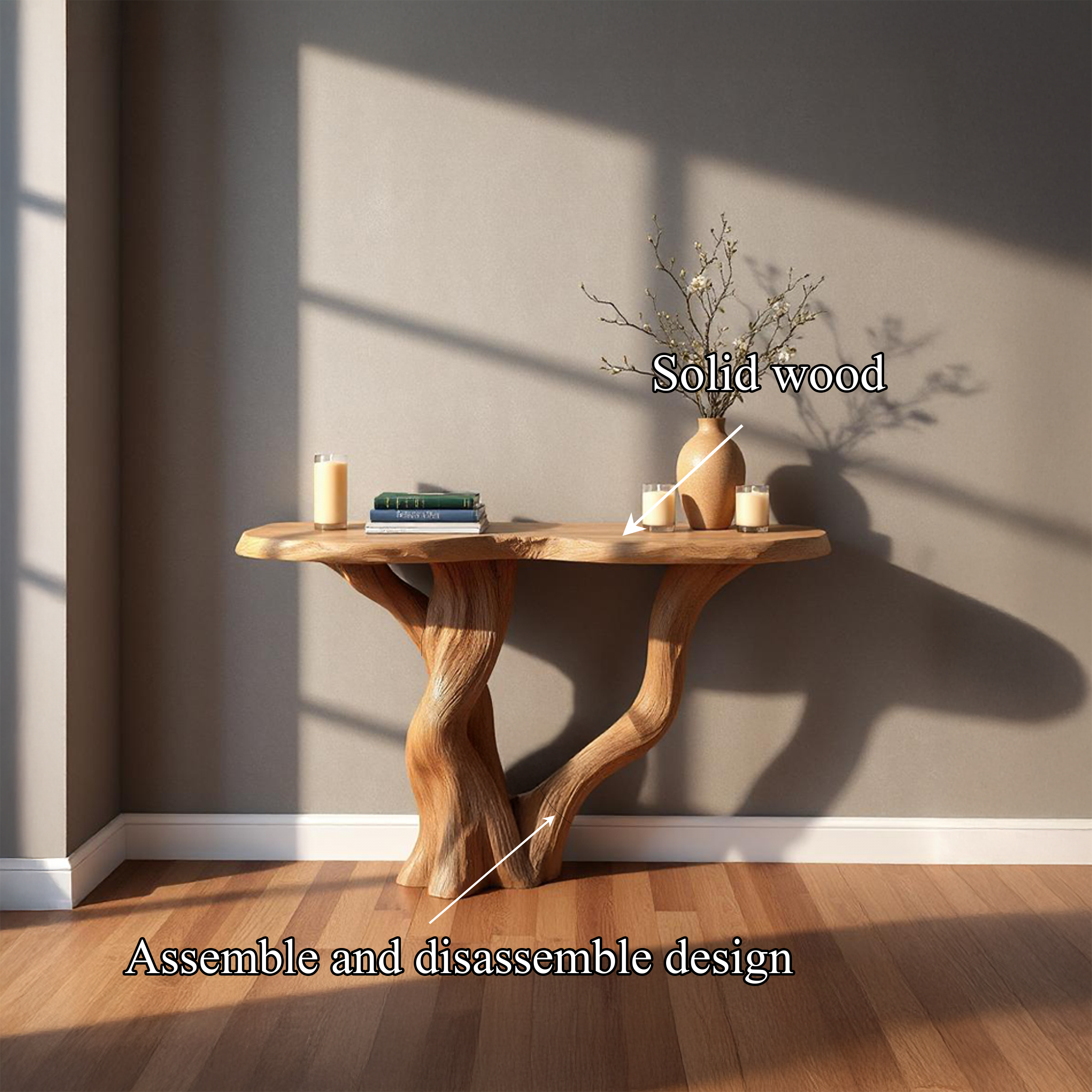 Rustic Tree Design Console Table Living Room Entryway SINLSACS266