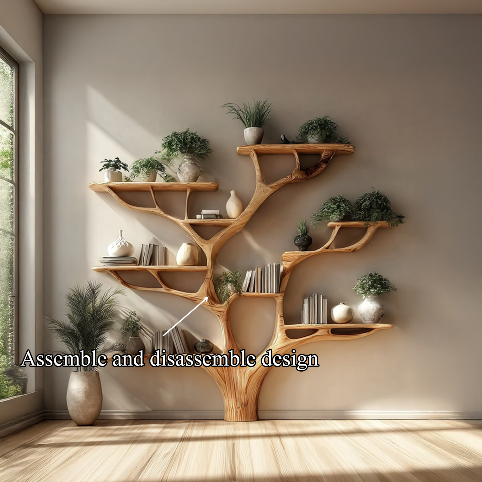 Rustic Tree Bookshelf Nursery Living SINLSATB210