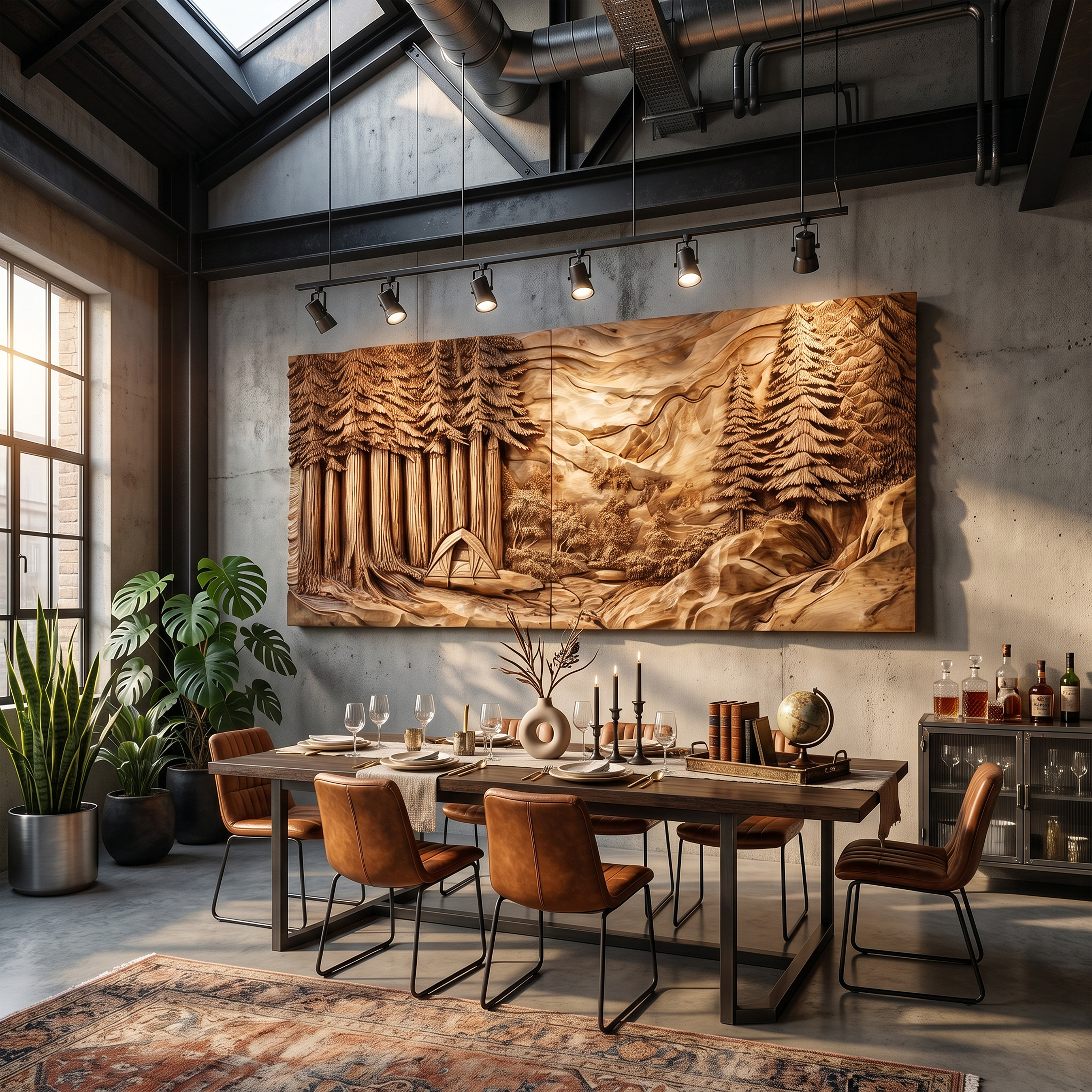 Illuminated Sunset Lake Wood Wall Art For Cozy Cabin Interior Decor SILDTTRWA099