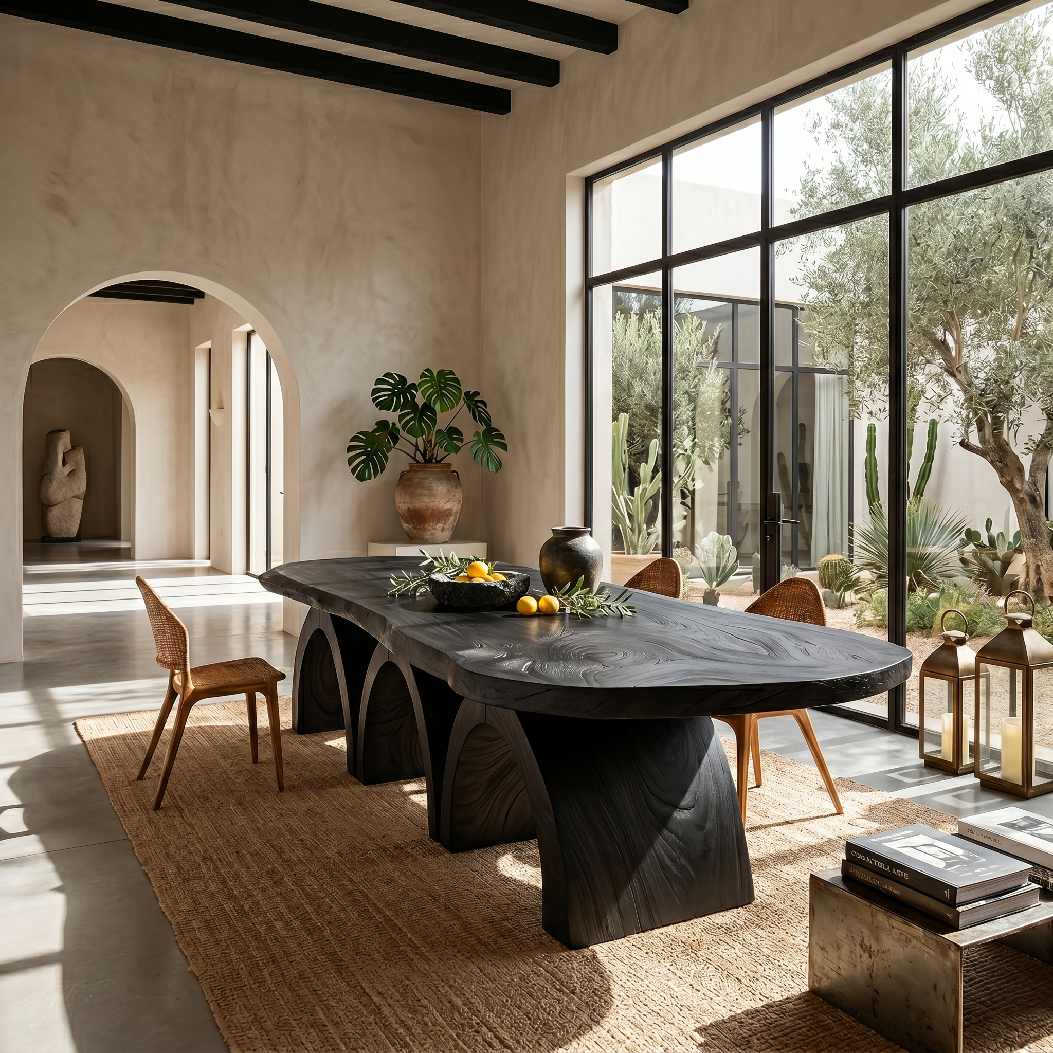Scandinavian Live Edge Dining Table For Open Dining Area SILDTTNDN017