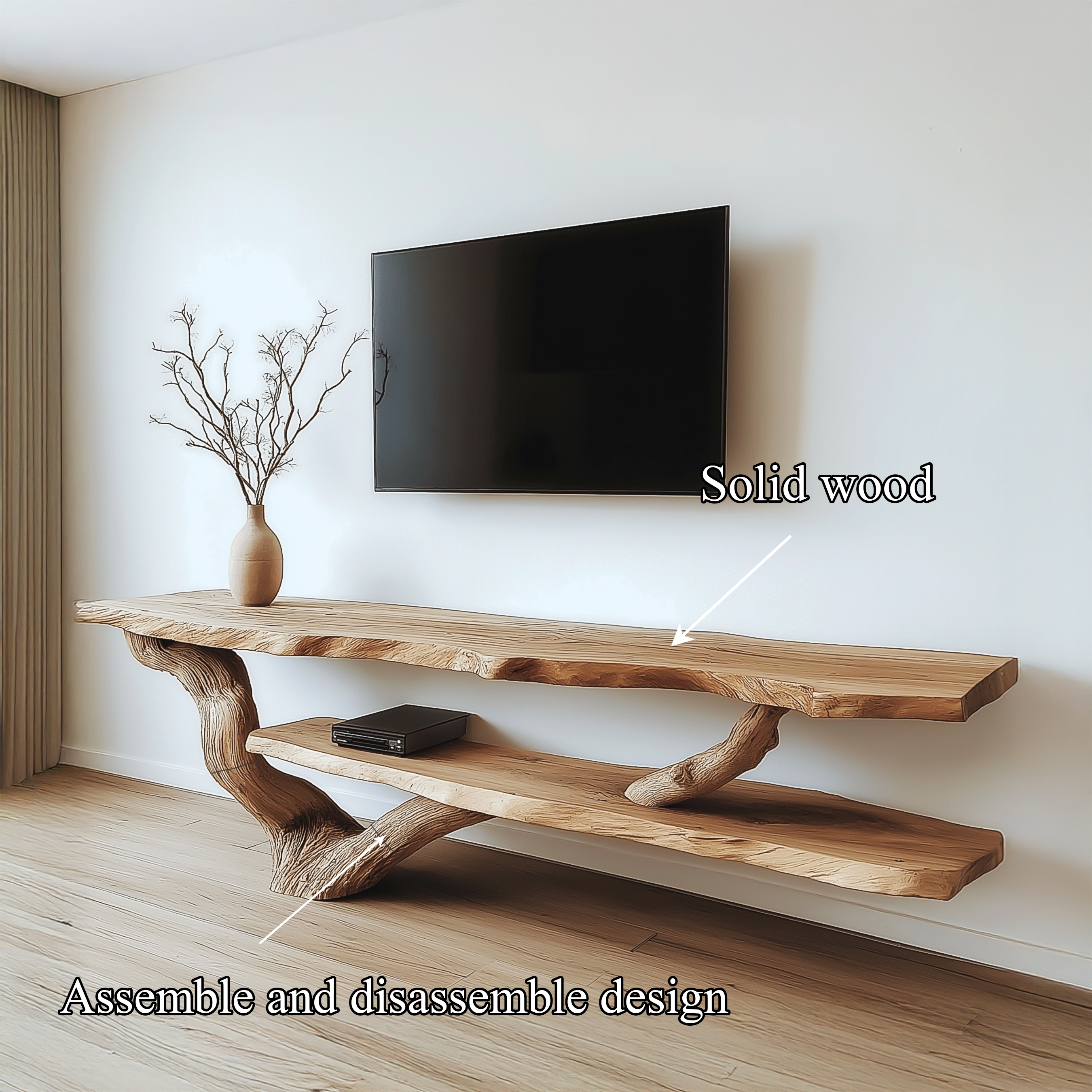 Rustic Live Edge Console Table Living Entryway SINLSATB186