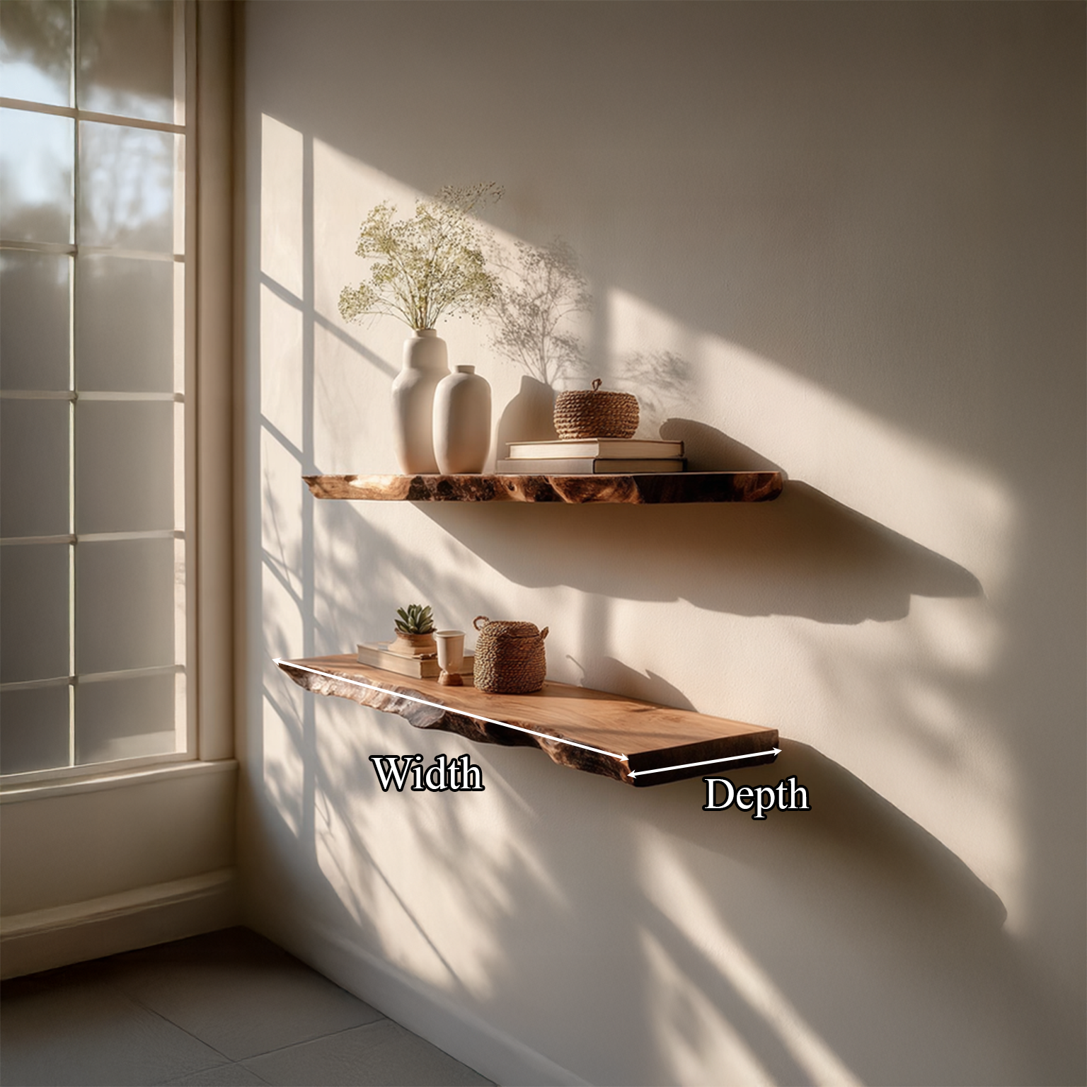 Rustic Floating Shelf Family Room SINLSAFL098