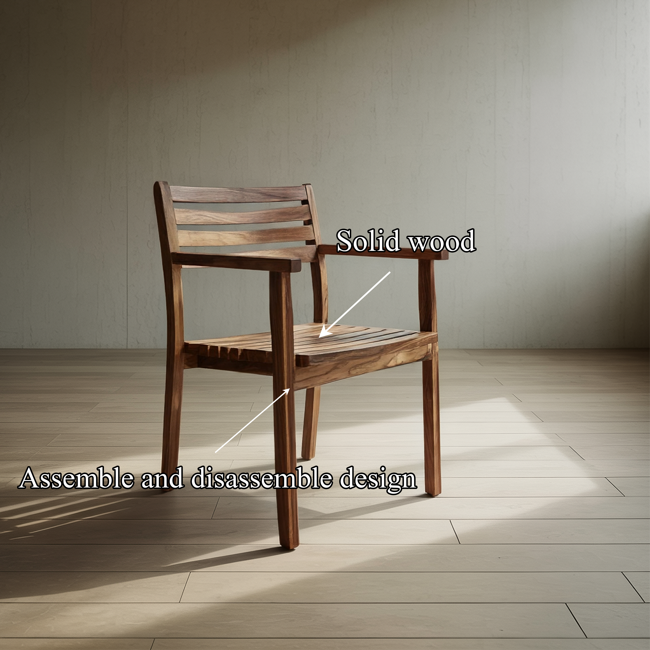Scandinavian Wooden Dining Chair Dining Room SINLSAWC038