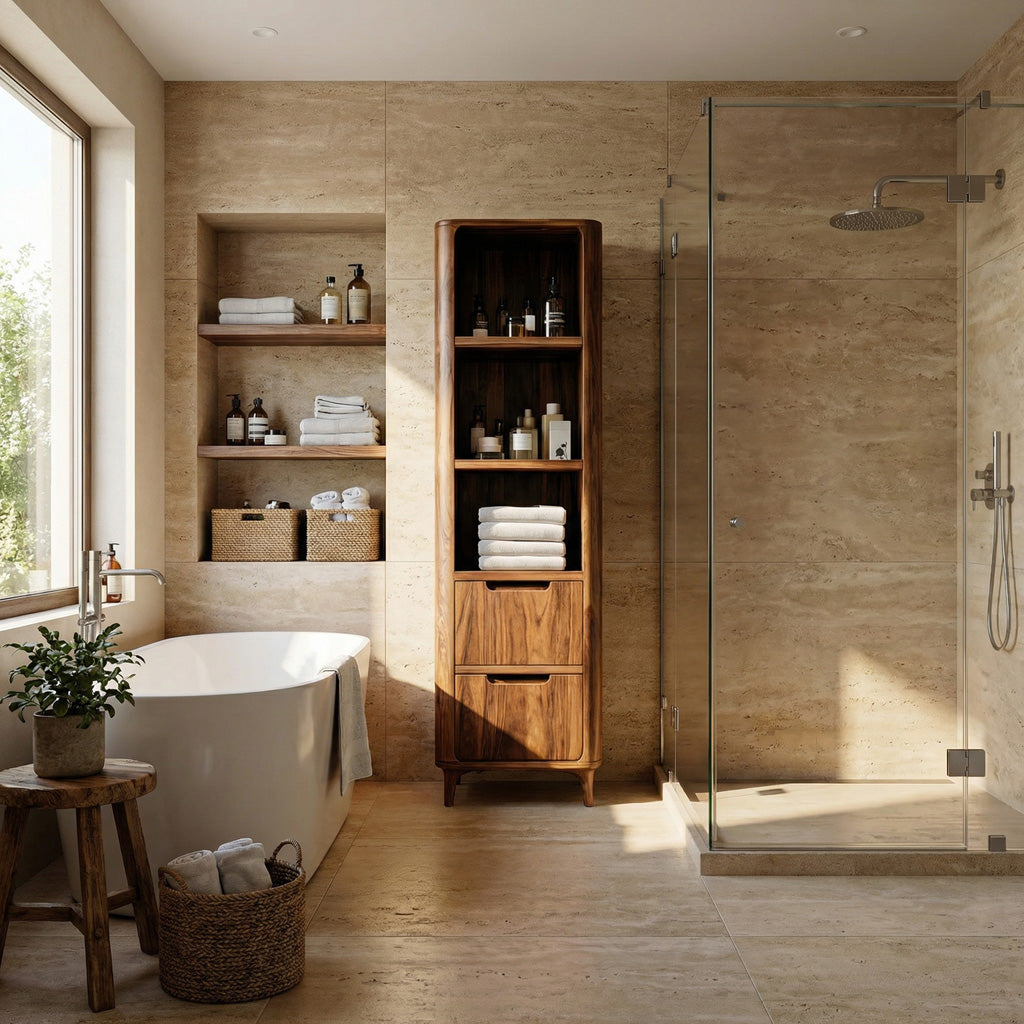 Tall Bathroom Cabinet With Five Tiers For Modern Bathroom RTTHHNBRC030