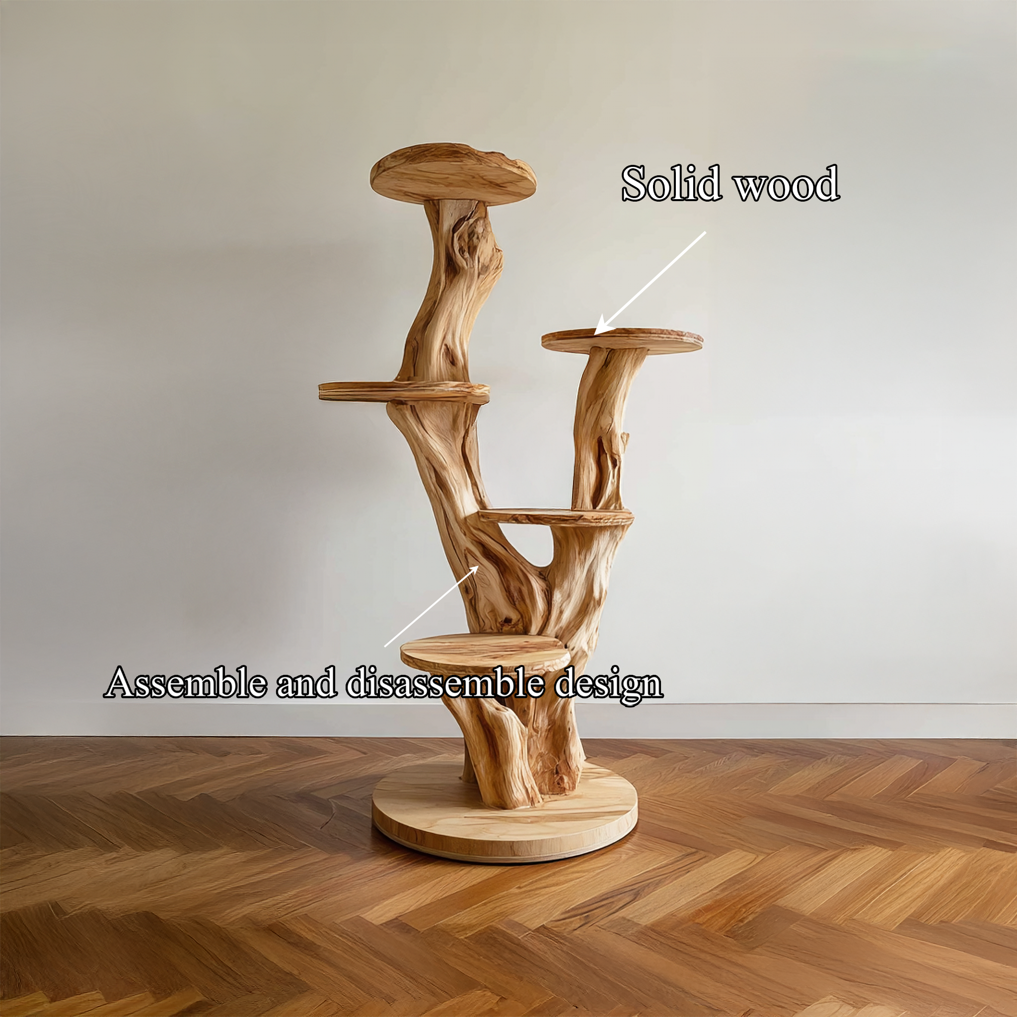 Rustic Cat Sculptural Tree Tower Living Room Or Contemporary Home SINLSATT117