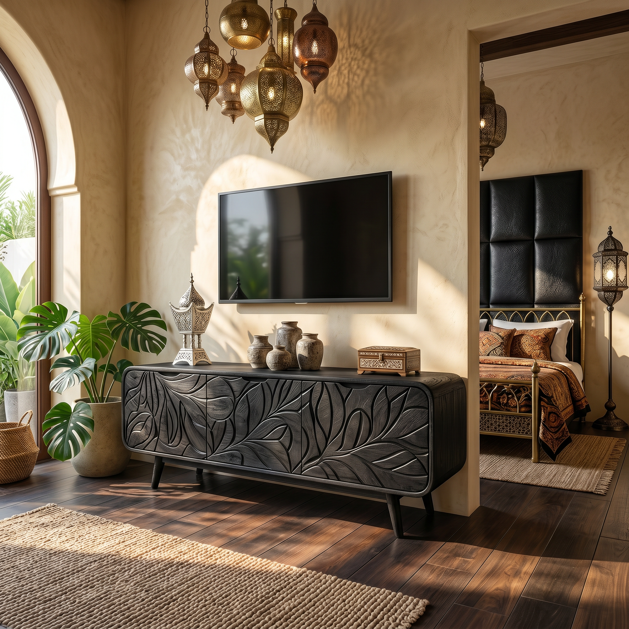 Coastal Modern TV Cabinet For Beach House Decor SILDTTRTVC076
