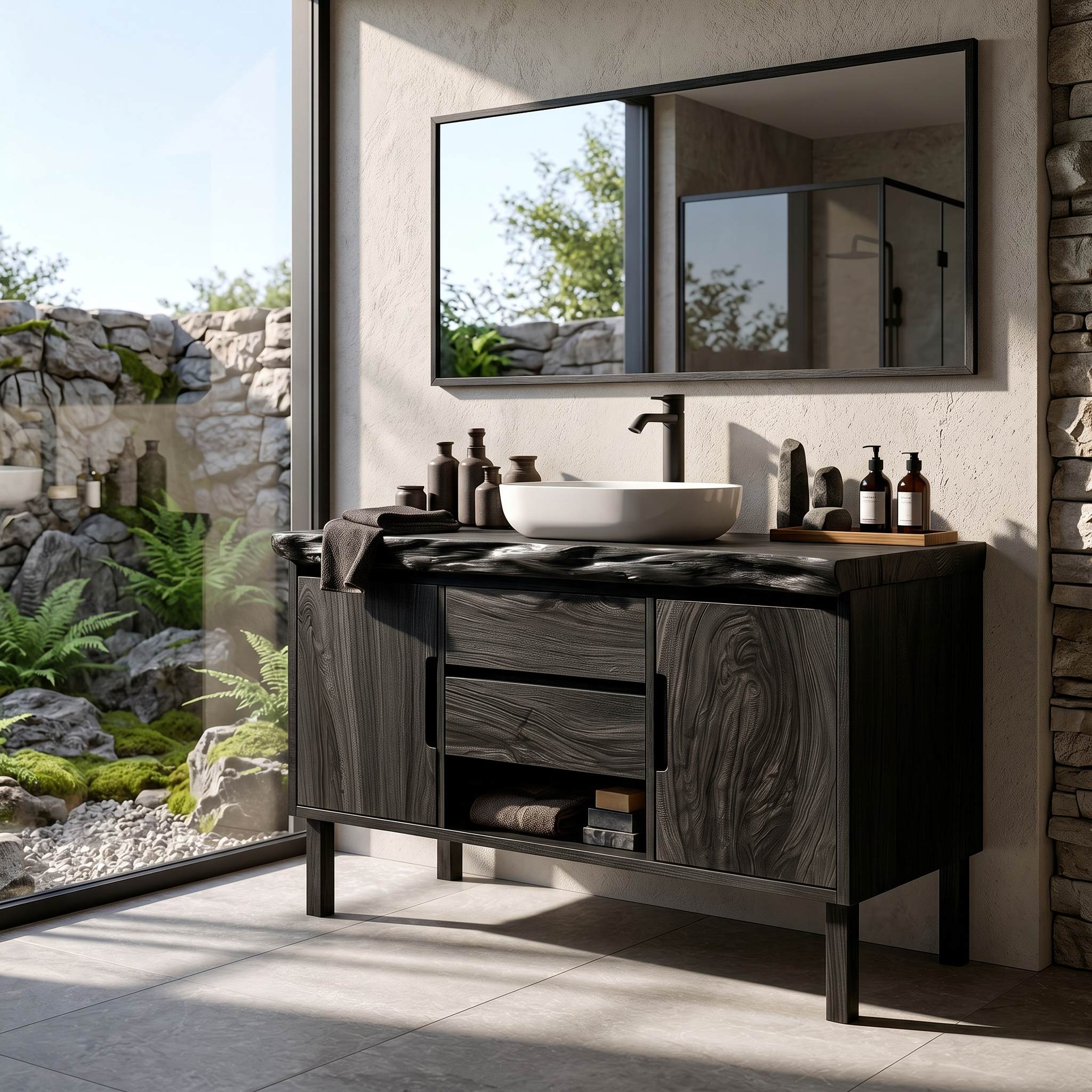 Modern Wood Bathroom Cabinet For Apartment Bath SILDTTRBRV168