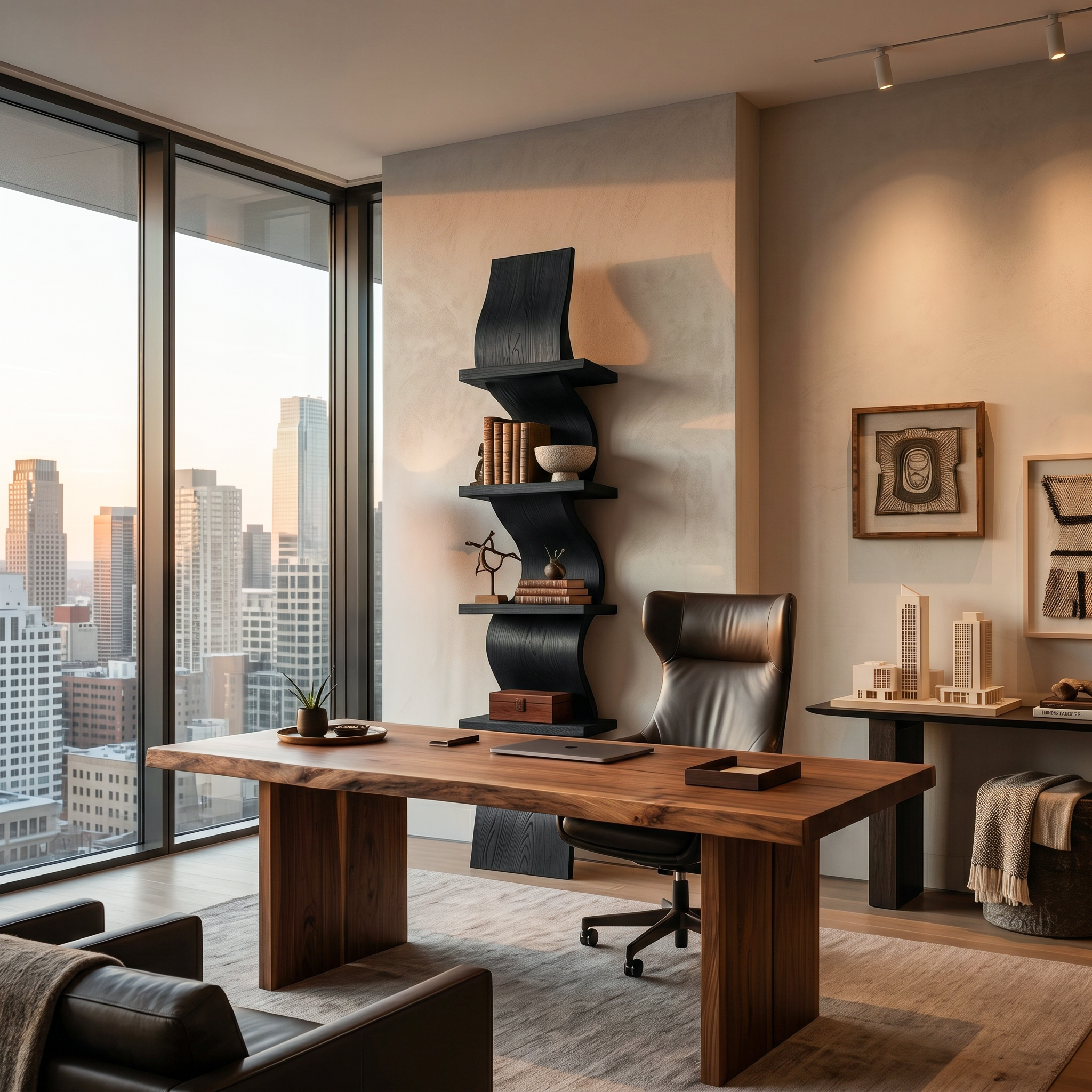 Modern Curved Floating Shelf For Statement Living Room RTTHTTFL026