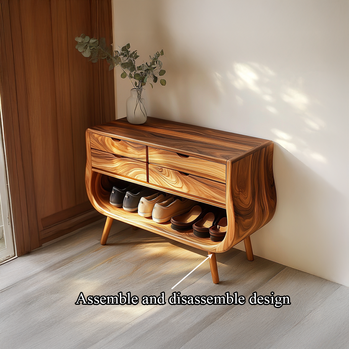 Mid Century Soft Shape Shoe Organizer Entryway And Reading Room SINLSASB067