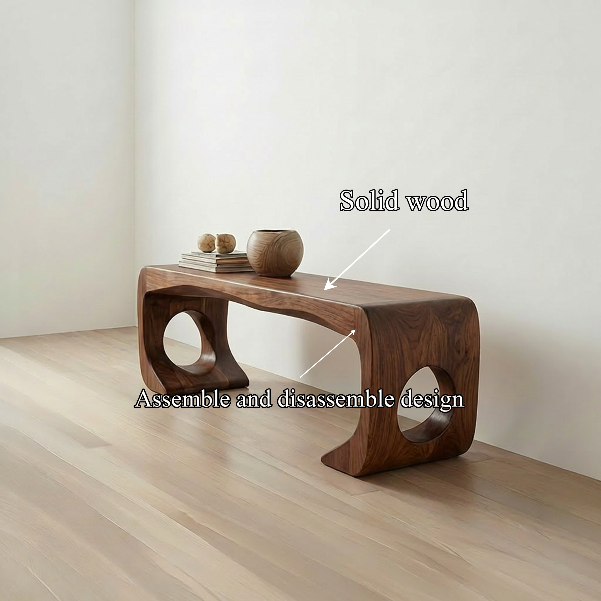 Rustic Modern Sculptural Bench For Entryway And Gallery Space SINLSARS081