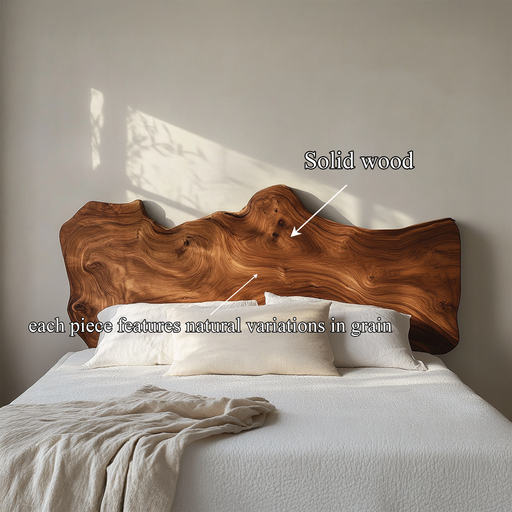 Rustic Organic Form Headboard For Bedroom Or Resting Area SINLSADH032