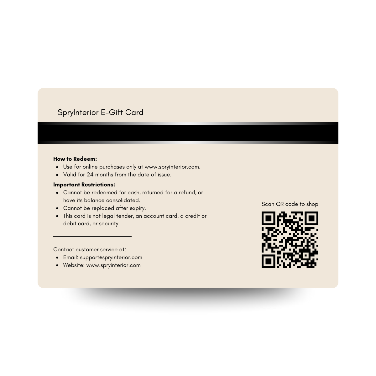 SpryInterior E-Gift Card