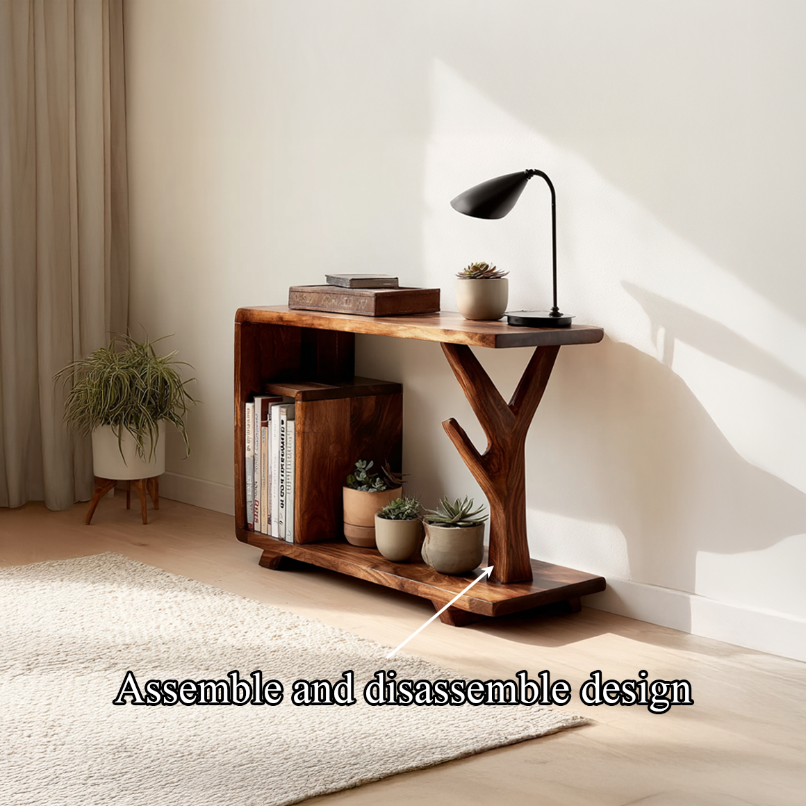 Free Standing Rustic End Table Guest Room SINLSABT086