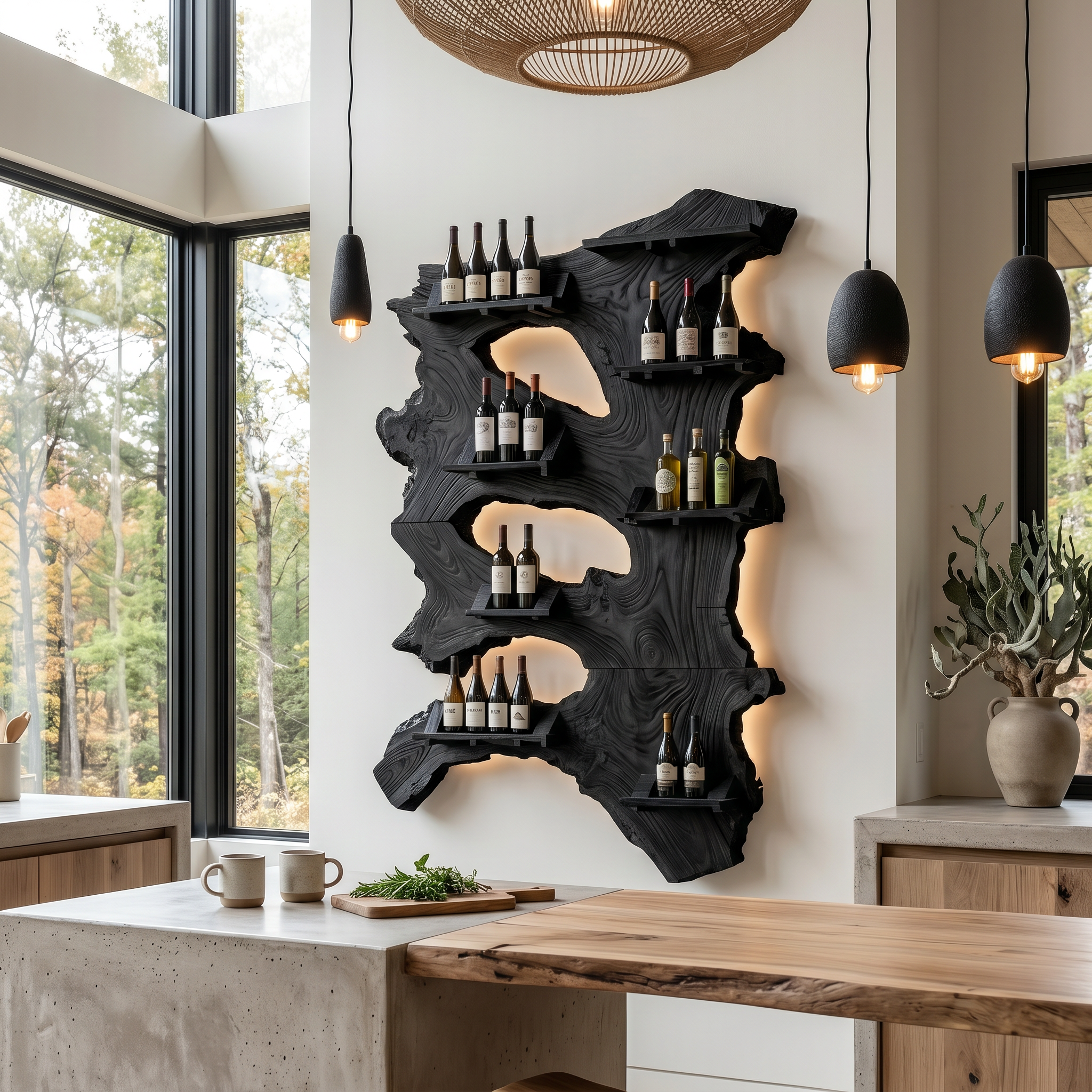 Farmhouse Wine Rack For Furniture Functional Decor SILDTTRWH028