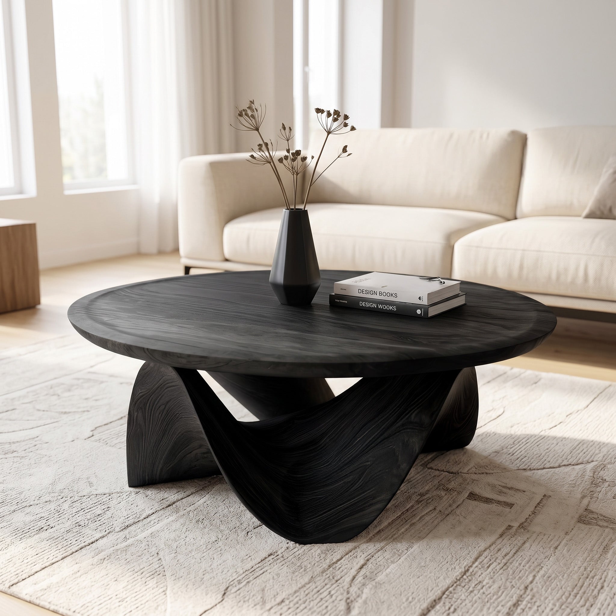 Sculptural Round Coffee Table For Holiday Decor SITHHNCM001