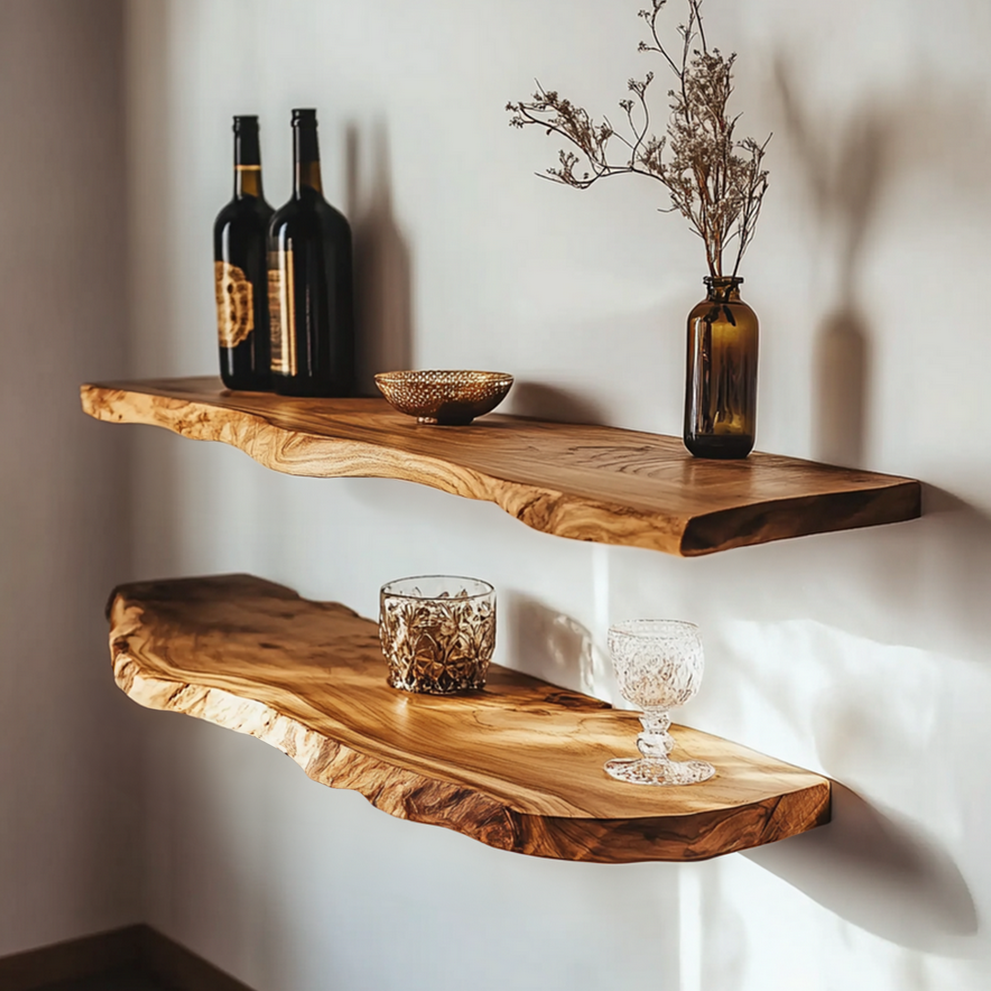 Custom Floating Shelves Solid Wood Decor Home Gift SINLFL058