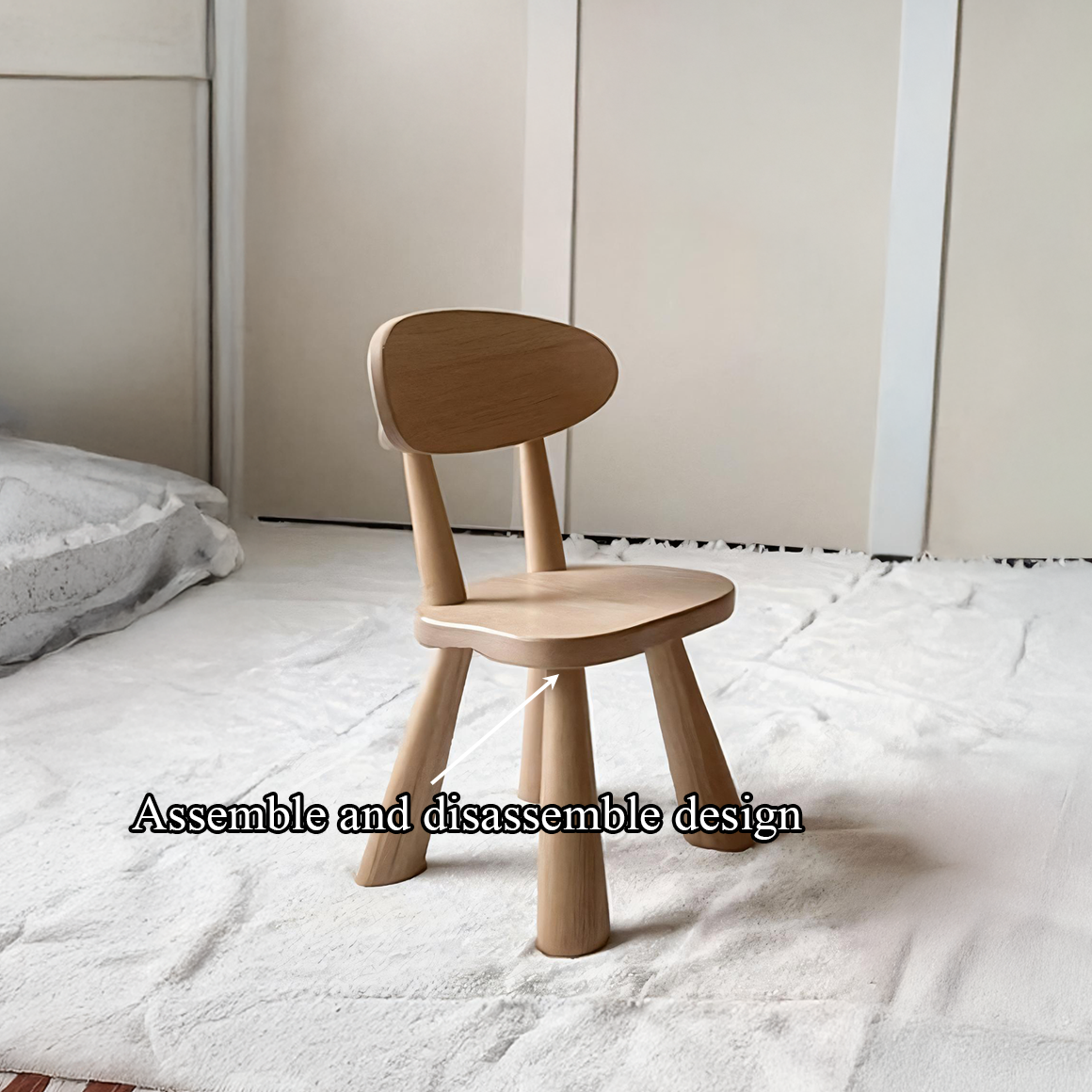 Scandinavian Minimal Kids Chair Bedroom Or Playroom SINLSAWC022