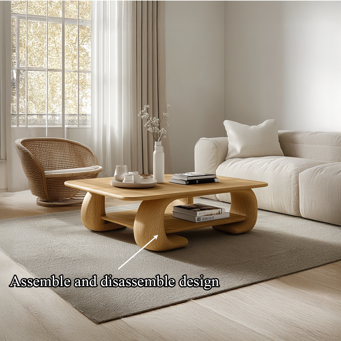 Scandinavian Minimal Coffee Table Living Room Family Room SINLSACF235