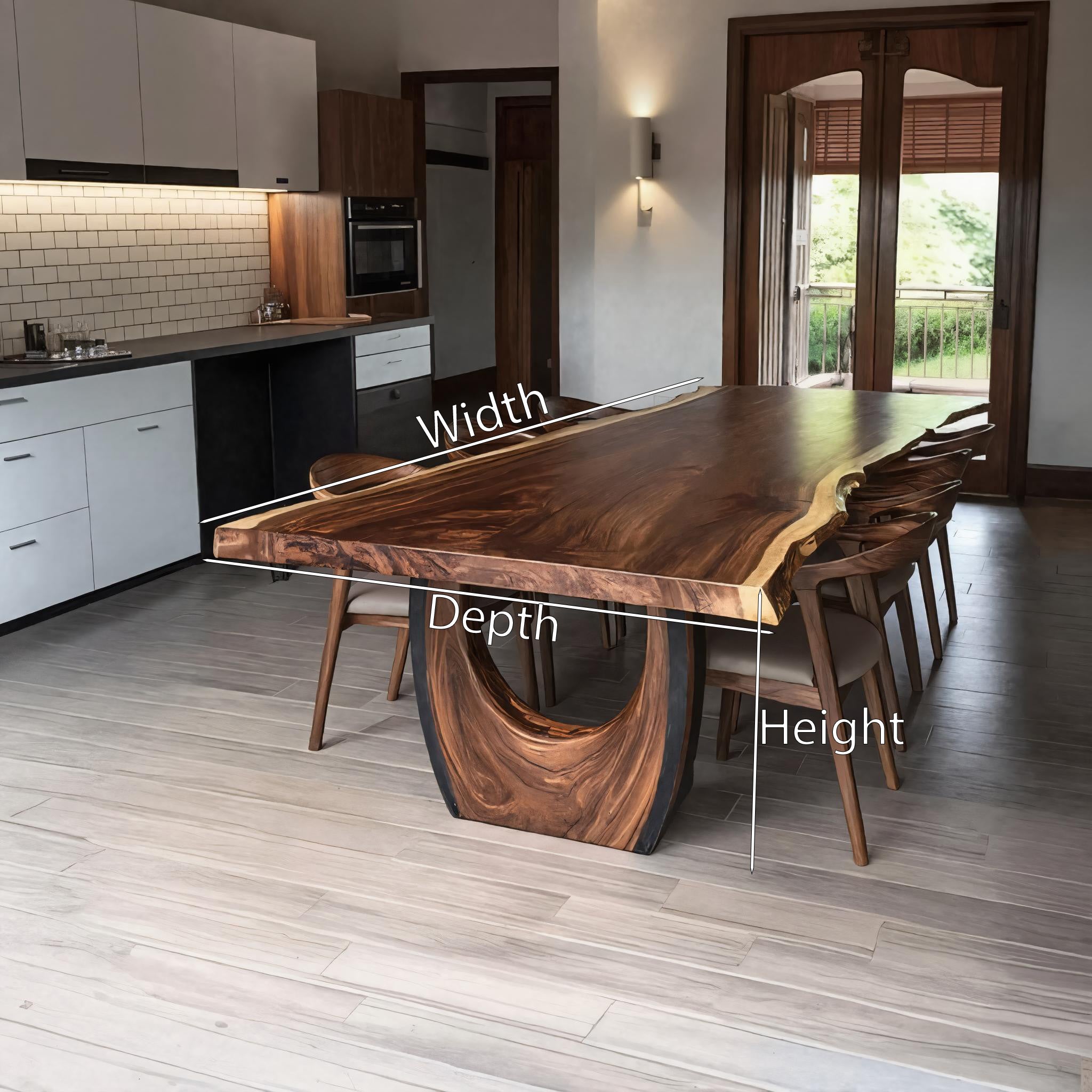 Handcrafted Live Edge Dining Table For Dining Room Decor RTTHHNDN005