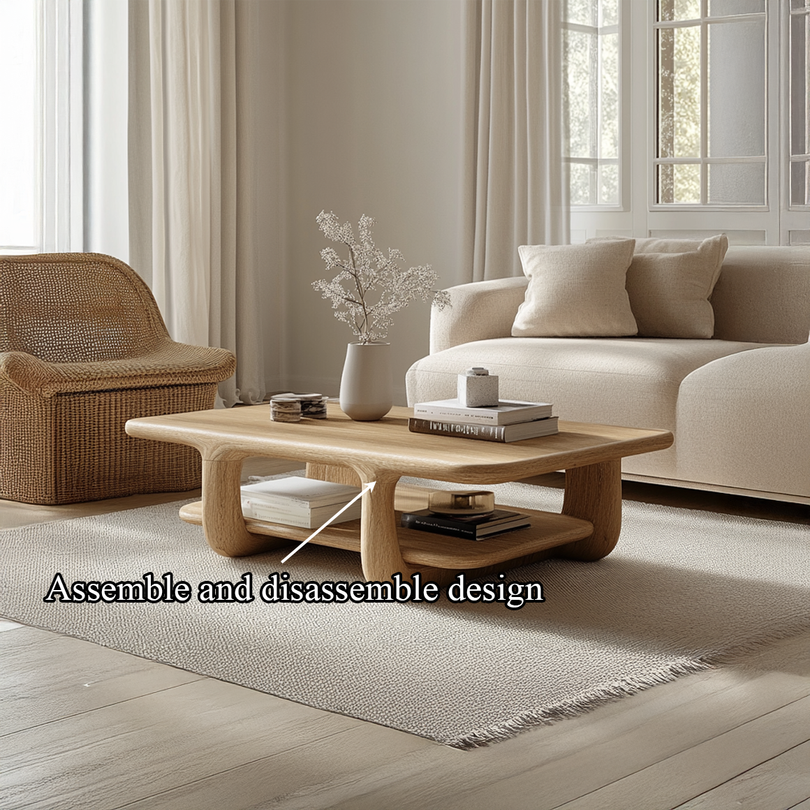Scandinavian Minimalist Coffee Table Living Room SINLSACF222