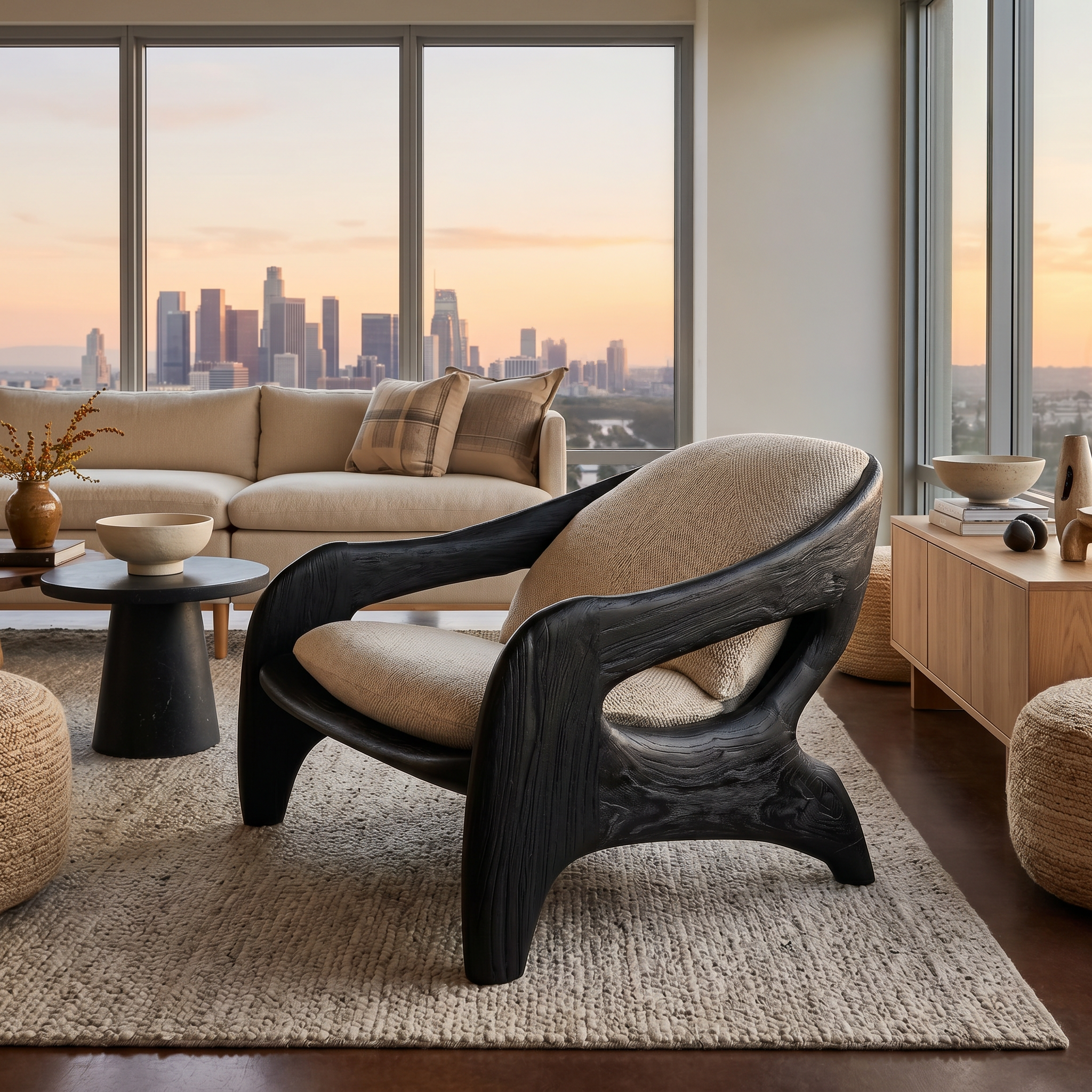 Modern Sculptural Accent Chair For Reading Corner SITHTTACC003