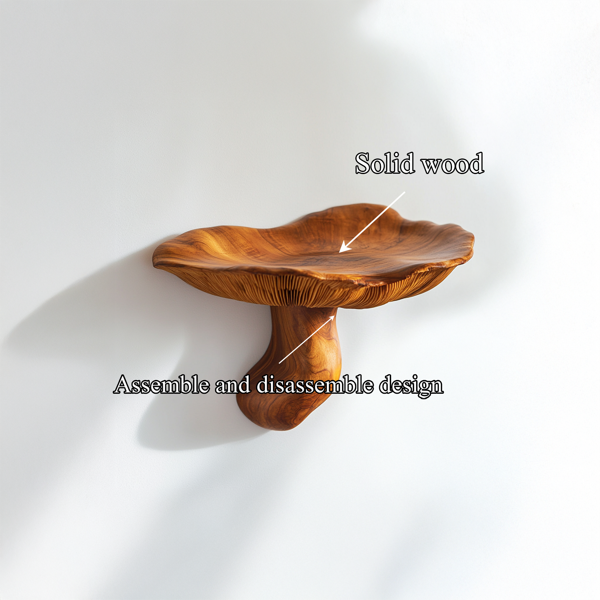 Organic Modern Bedside Wall Mushroom Shelf For Bedroom SINLSAFL438