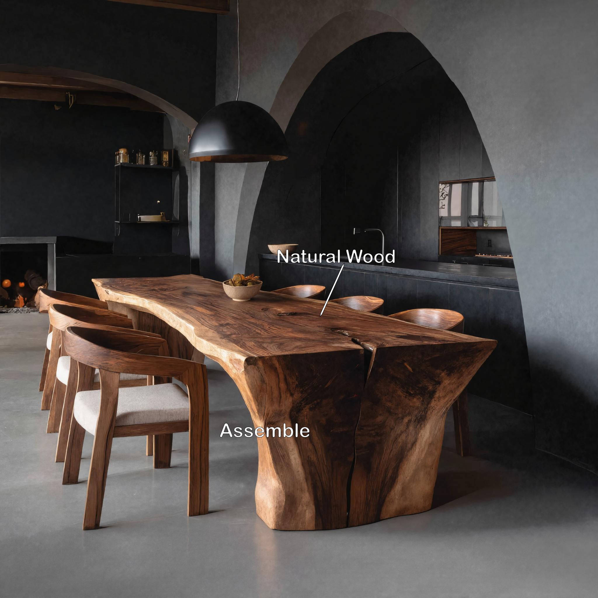 Wabi Sabi Handcrafted Dining Table For Dining Room RTTHHNDN037