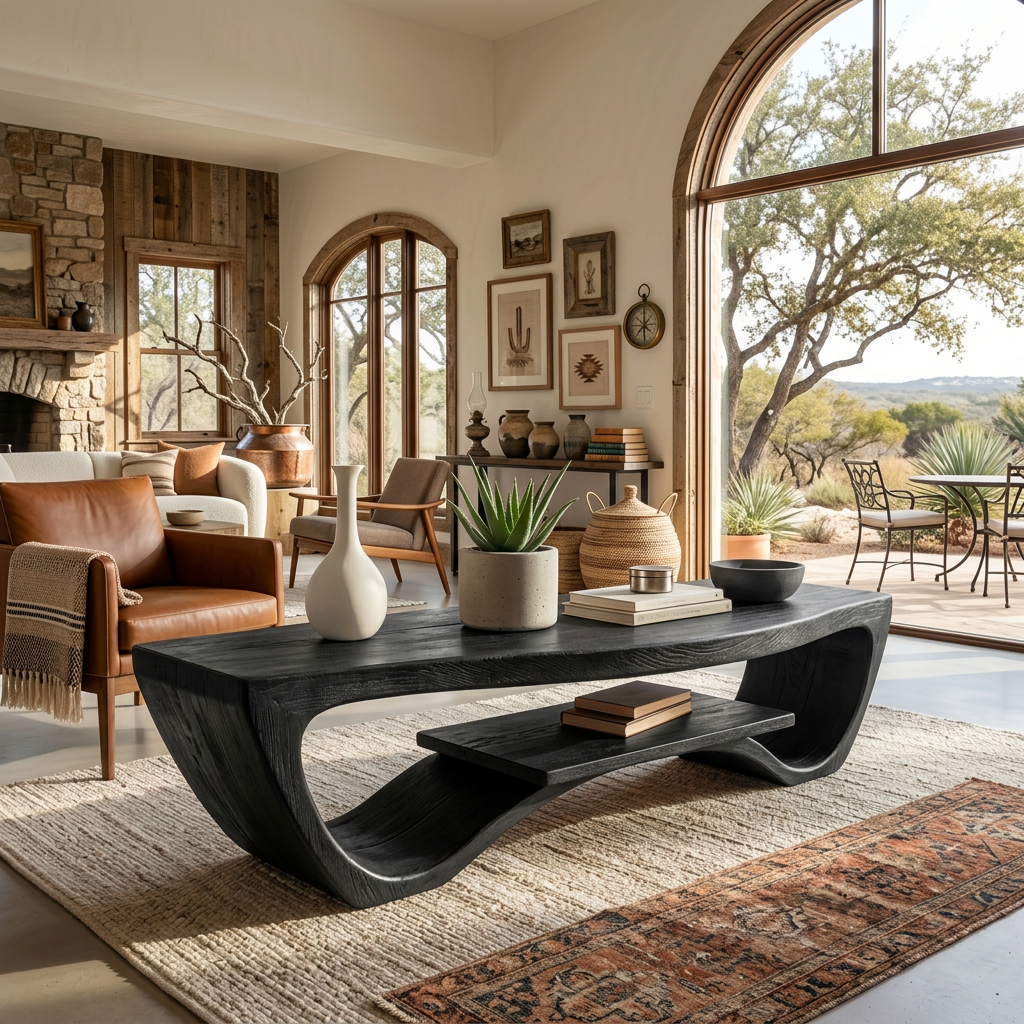 Luxury Coffee Table With Shelf For Living Room RTTHTTCF025